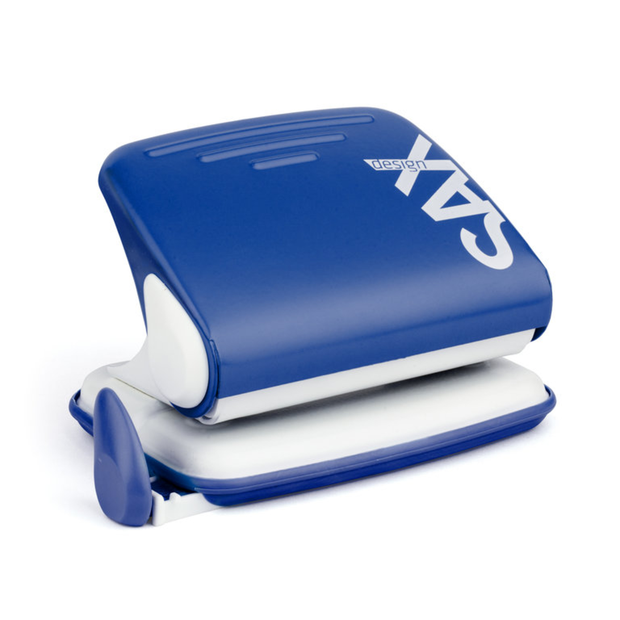 Sax Locher Design M 8cm 20 Bl. (80 g/m²) mit Anschlagschiene blau