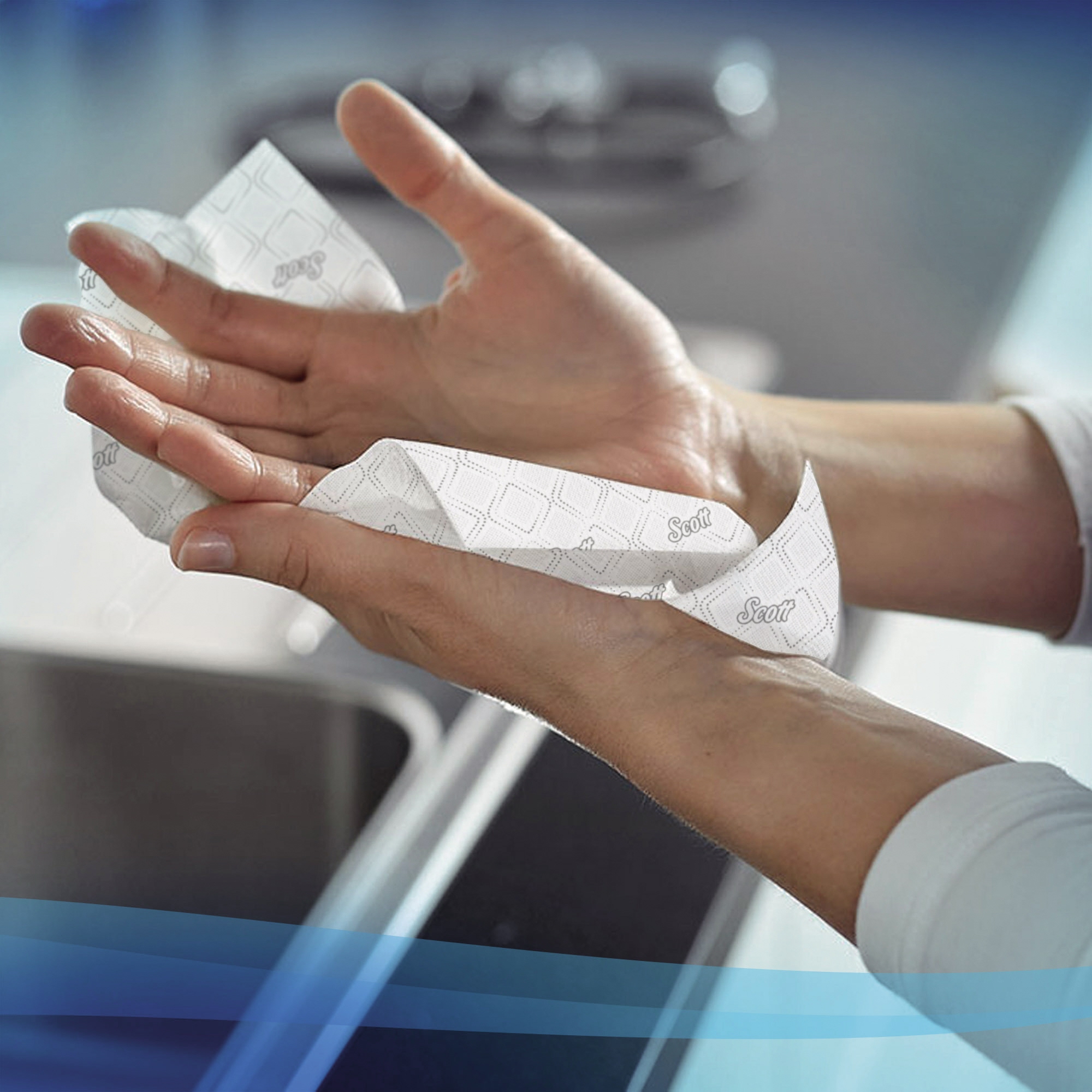 Scott® Papierhandtücher Essential™ 21,2 x 18,6 cm (B x L) Papier, 100 % recycelt weiß 16 x 220 Bl./Pack.