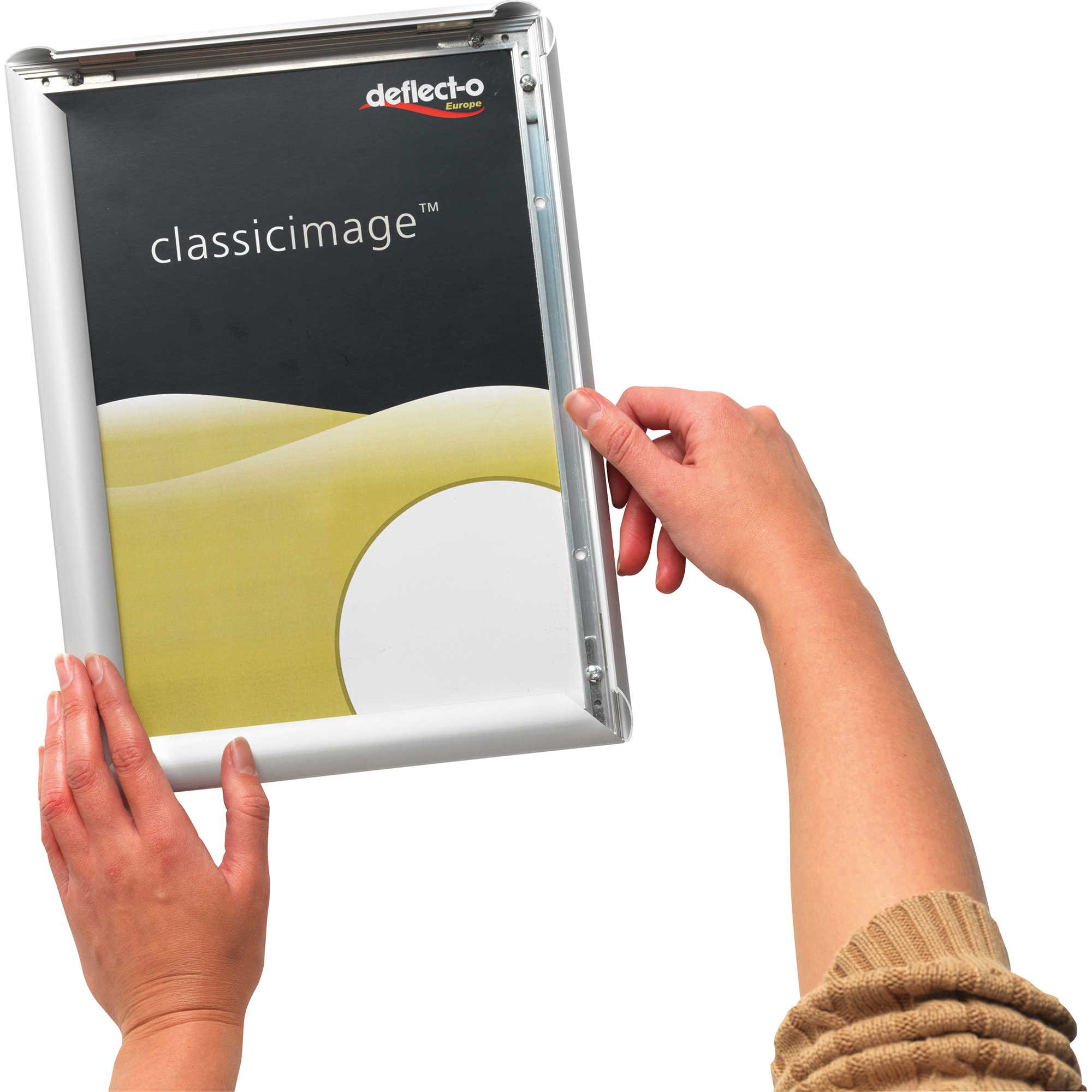 Deflecto® Bilderwechselrahmen 17,8 x 24 x 1,5 cm (B x H x T) DIN A5 Aluminium, eloxiert alu