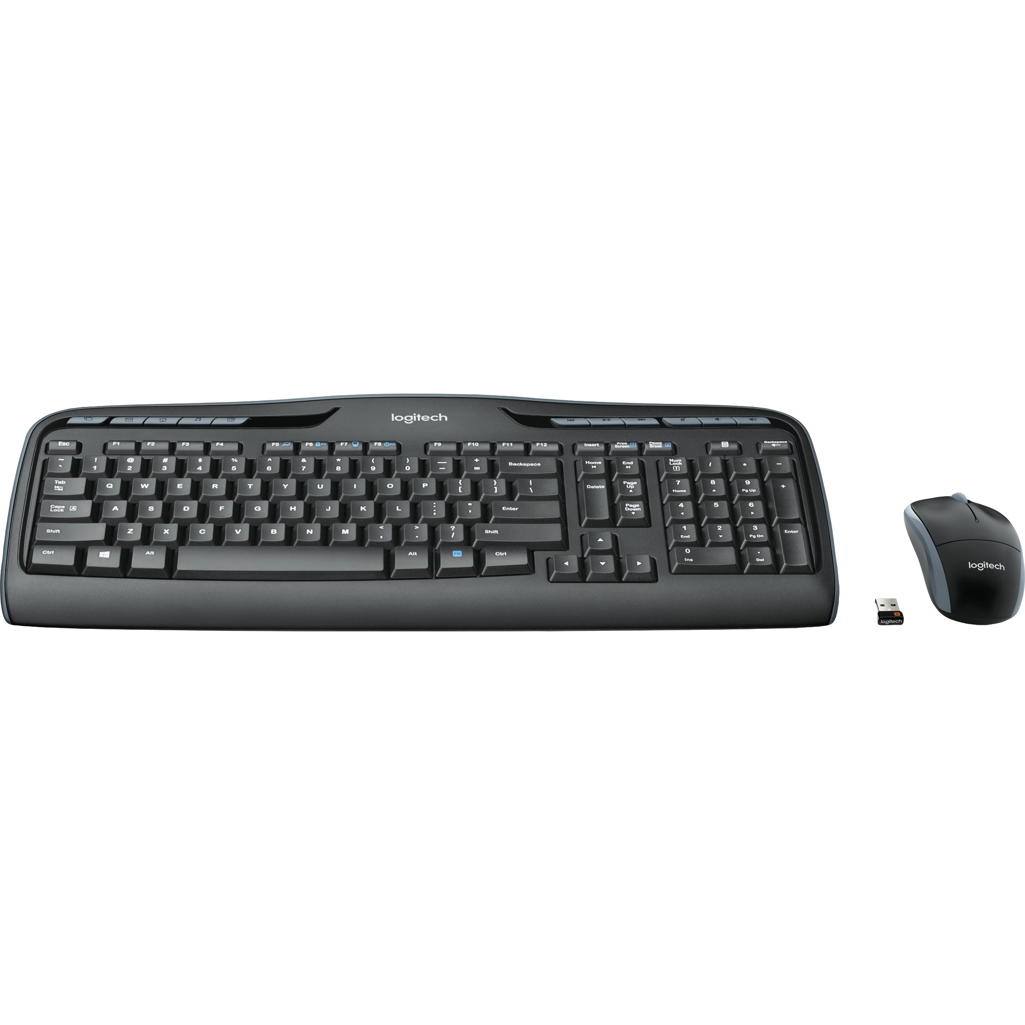 Logitech Tastatur-Maus-Set MK330 QWERTZ Windows® universell USB-A 10m inkl. Nano-USB-Empfänger schwarz