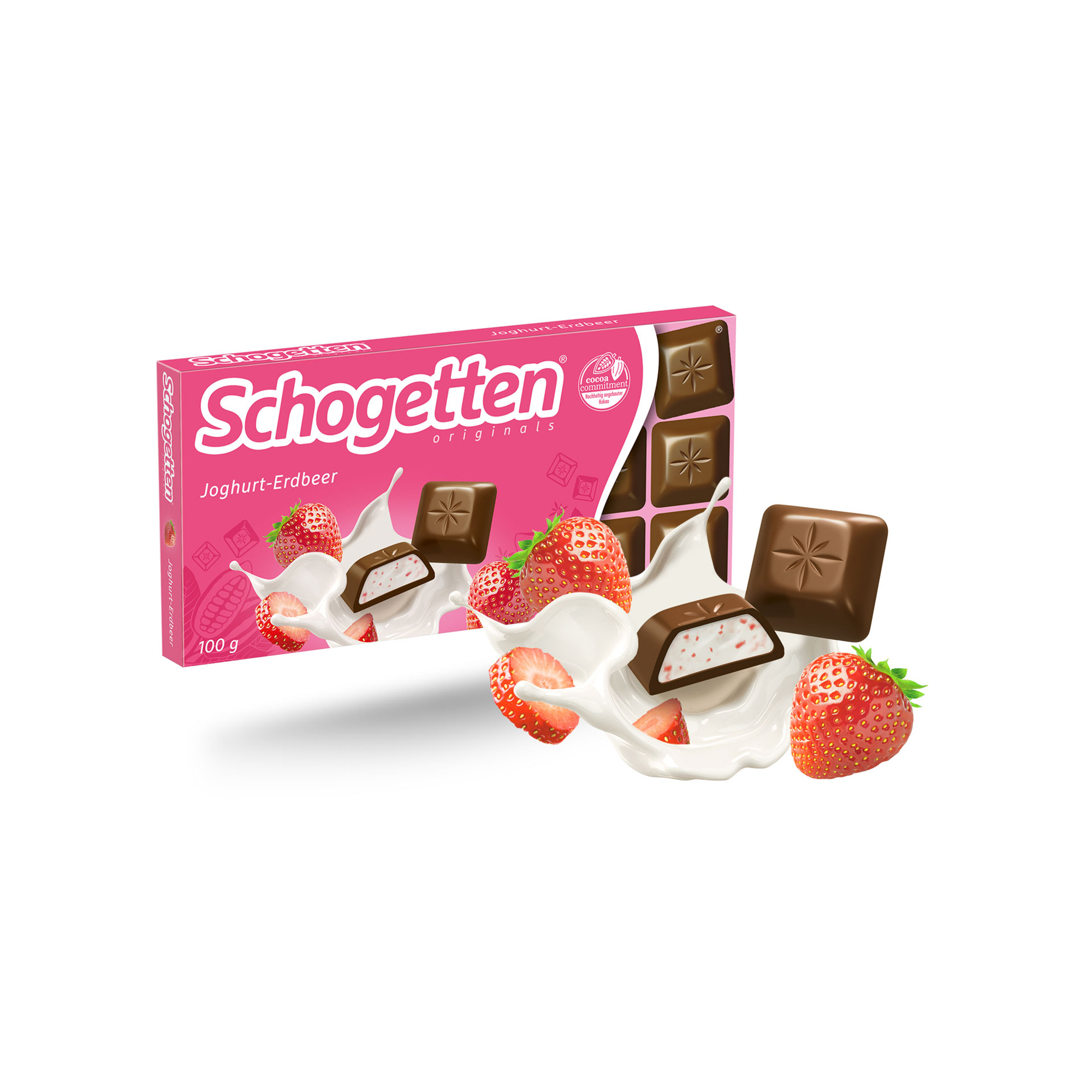 Schogetten Schokolade Joghurt-Erdbeer 100 g/Pack.