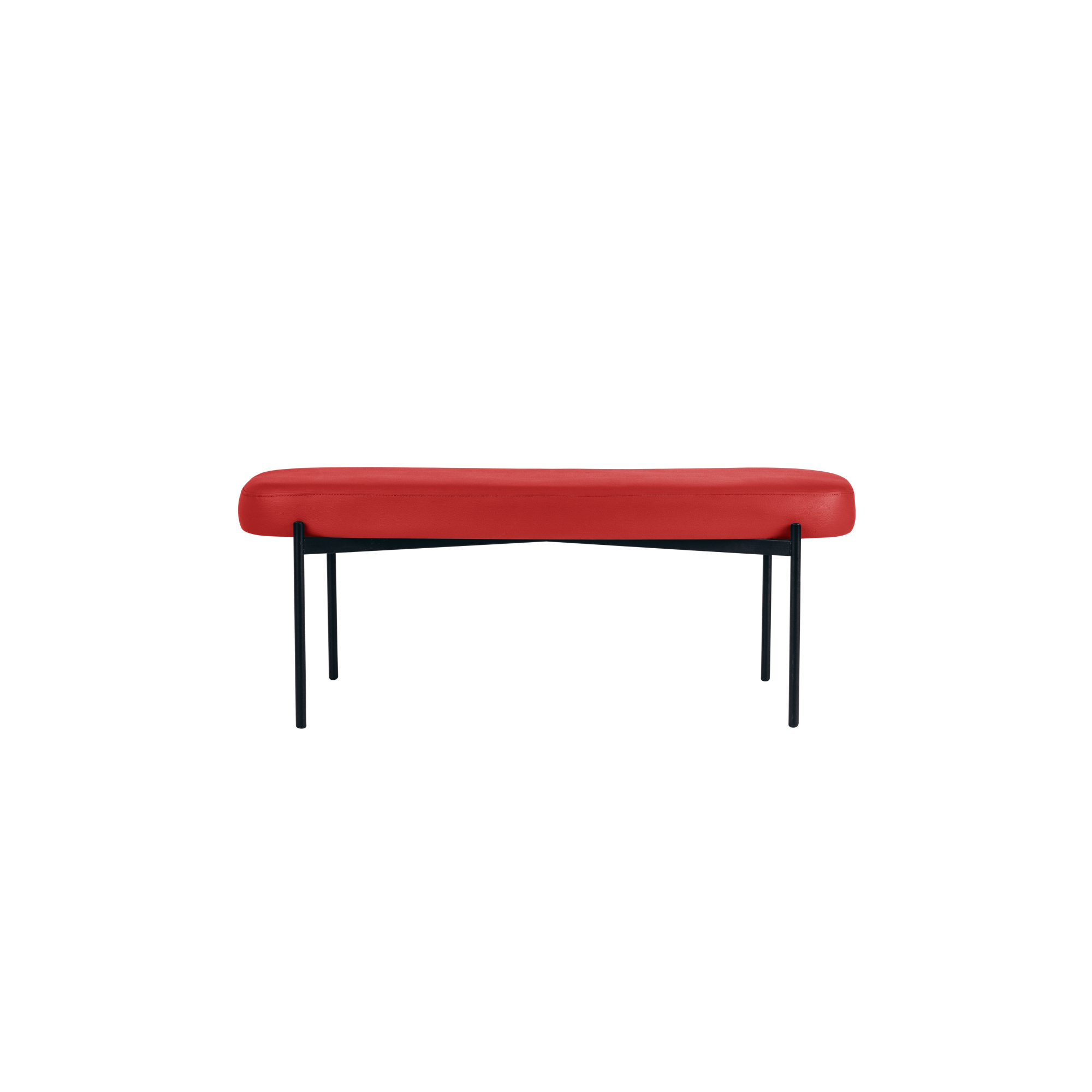 Paperflow Sitzbank GAIA 118 x 45,5 x 42 cm (B x H x T) Werkstoff des Bezuges: Kunstleder (79 % PVC, 21 % PES) Material der Sitzfläche: Spanplatte rot