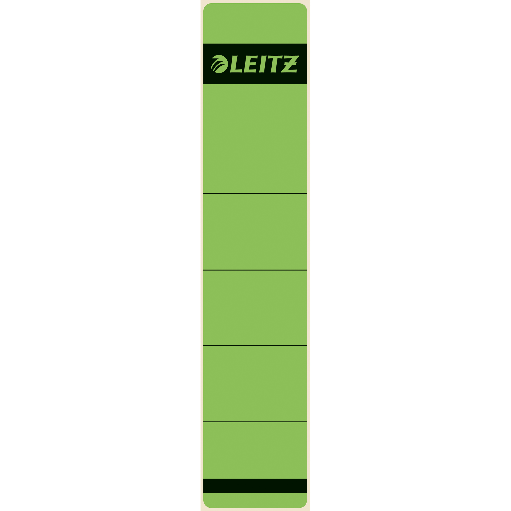 Leitz Ordnerrückenetikett schmal/kurz 39 x 192 mm (B x H) selbstklebend ohne Griffloch grün 10 Etik./Pack.