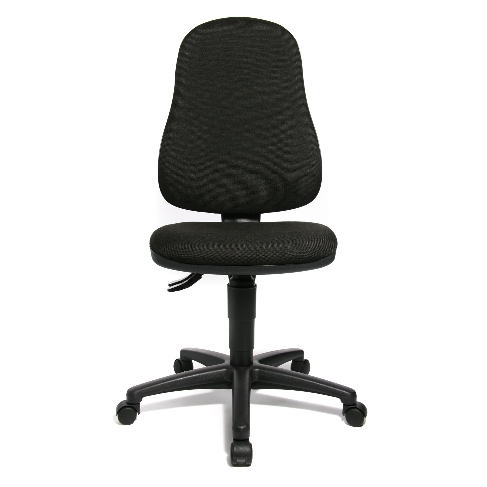 TOPSTAR Bürodrehstuhl Point 60 40-52cm Permanentkontaktmechanik Rolle hart gebremst (für Teppichboden) optionales Zubehör: Armlehne SU 7082, B2(B) 7038, Rolle weich gebremmst (für Hartboden) 6991 Polyamid schwarz