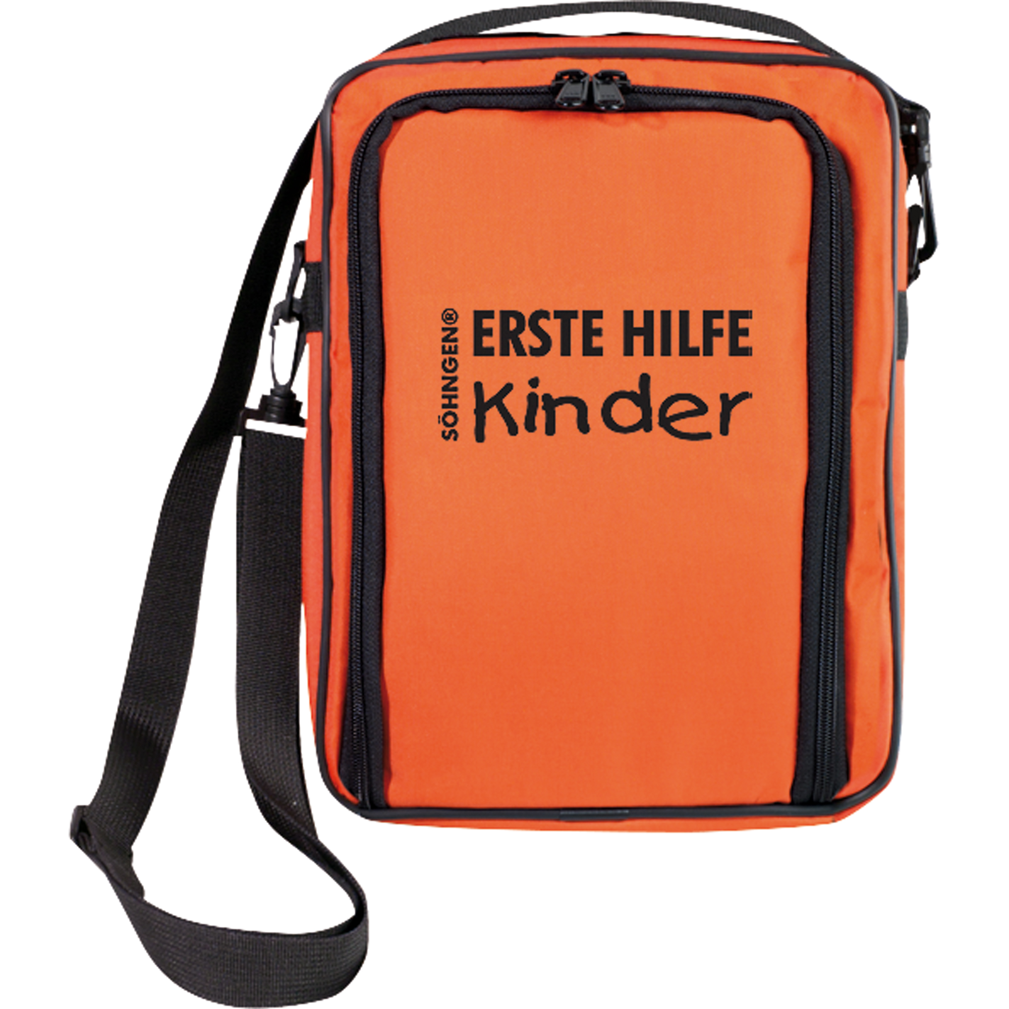SÖHNGEN® Erste Hilfe Tasche KiTa Großer Wandertag ca. 22,5 x 31 x 7 cm (B x H x T) gefüllt Reißverschluss Nylon orange