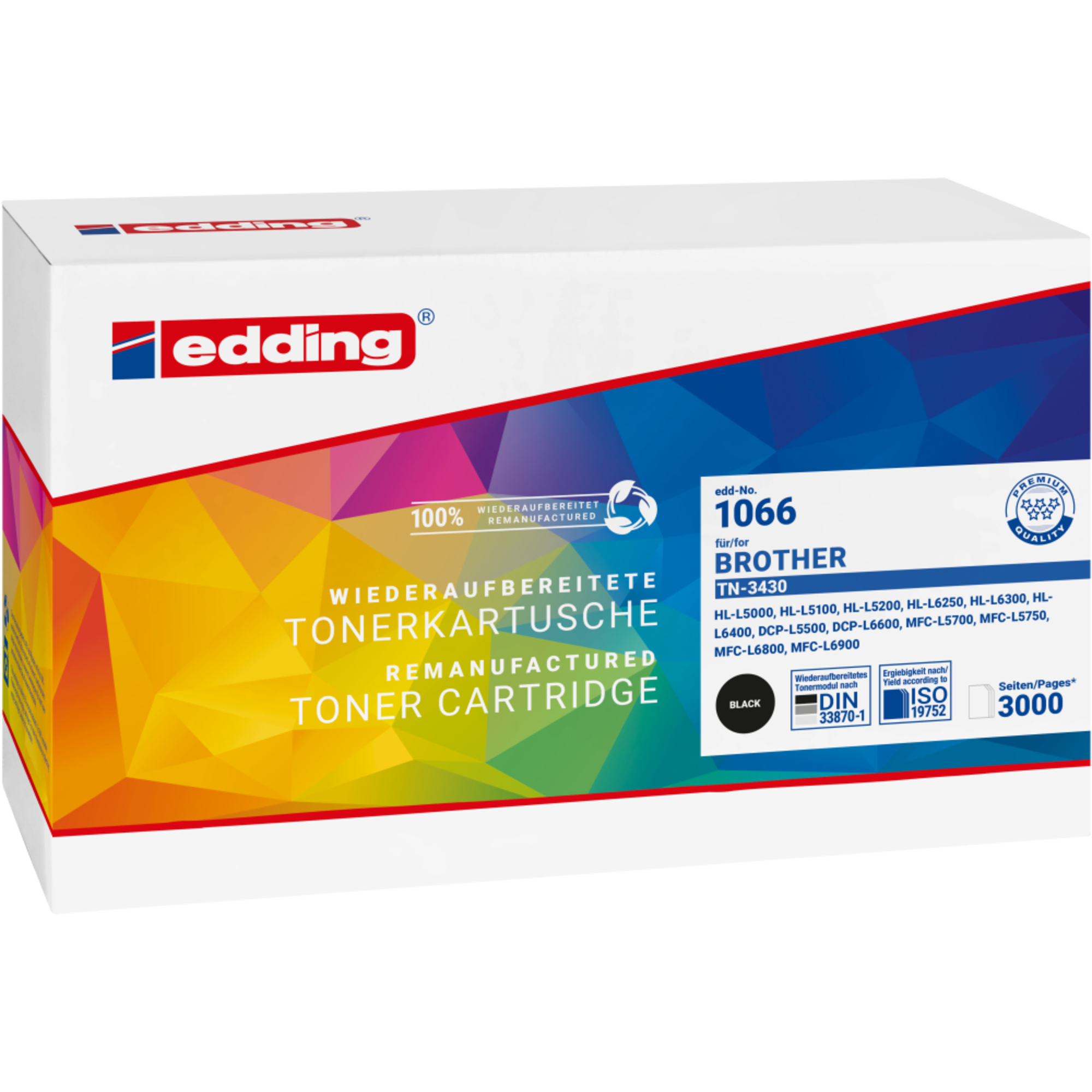 edding Toner kein Originalzubehör Kompatibel mit: Brother TN-3430 EDD-1066 ca. 3.000 Seiten schwarz