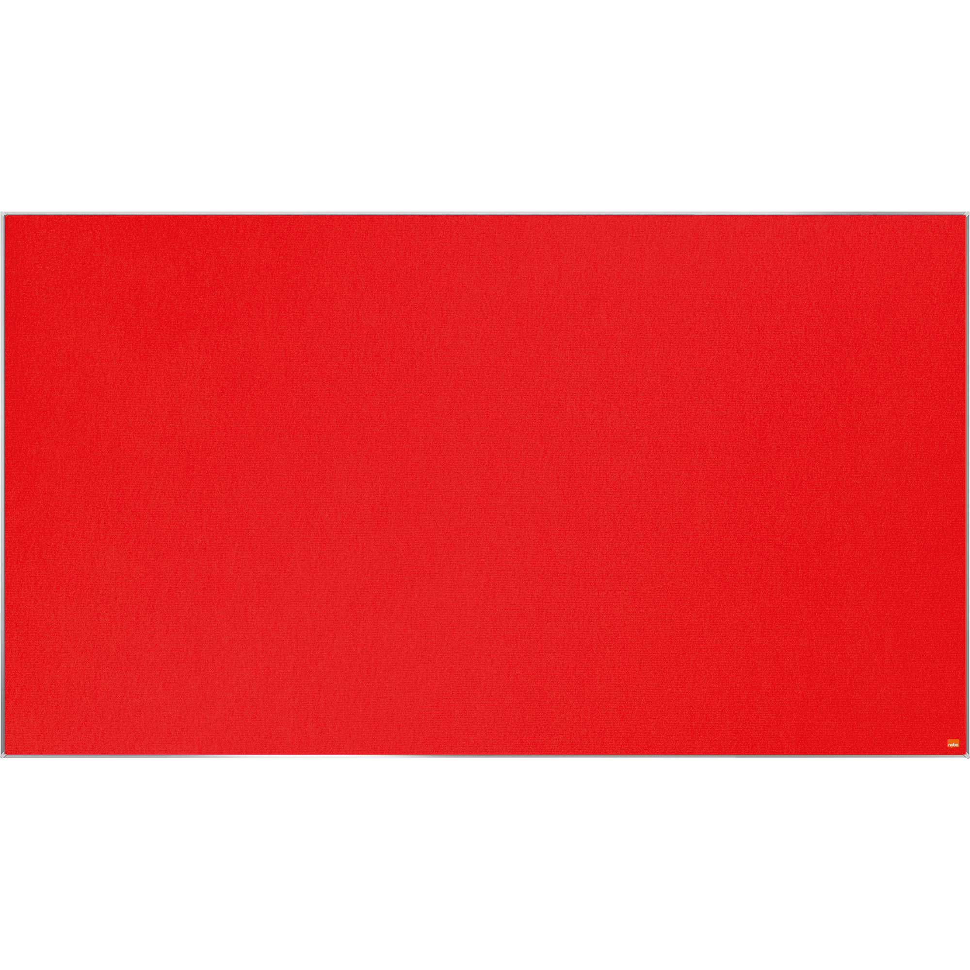 Nobo® Pinnwand Impression Pro Widescreen 155 x 87 cm (B x H) Maße der Oberfläche: 154,2 x 86,4 cm (B x H) Filz Material des Rahmens: Aluminium rot