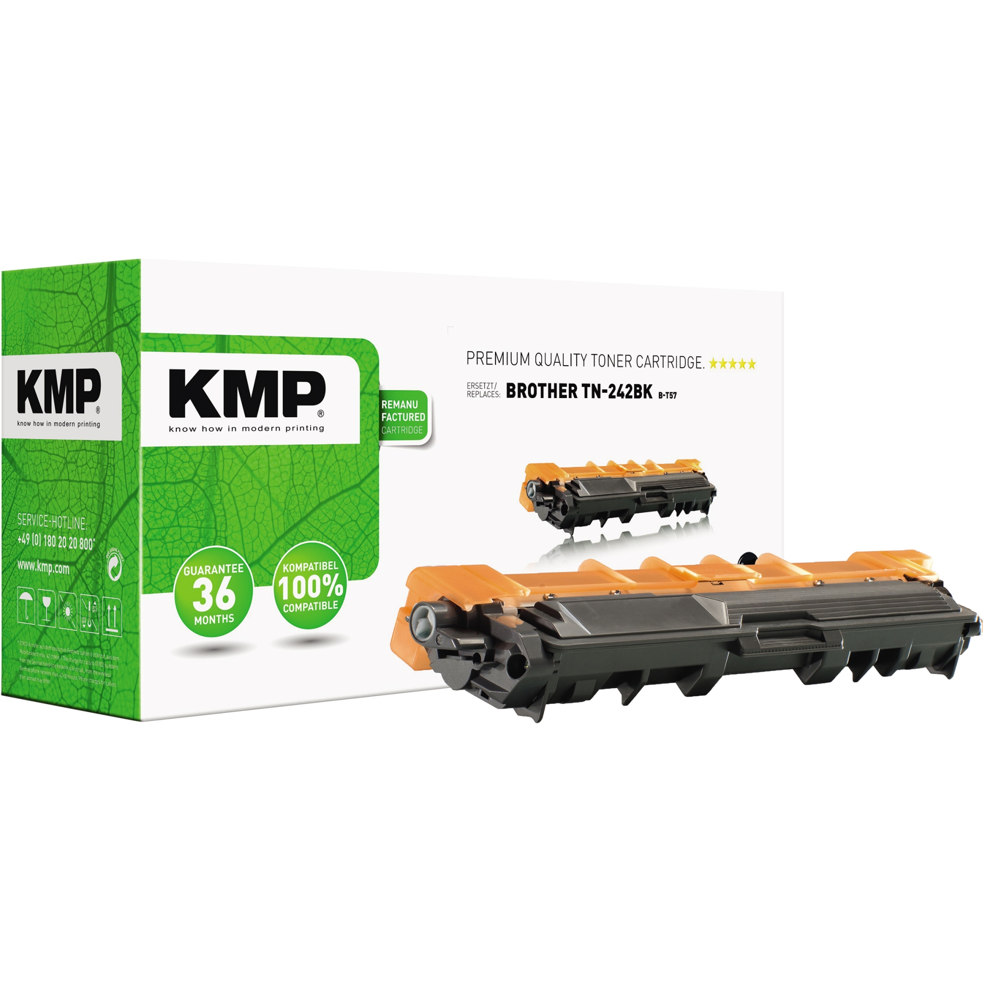 KMP Toner kein Originalzubehör Kompatibel mit: Brother TN-242BK B-T57 ca. 2.500 Seiten schwarz