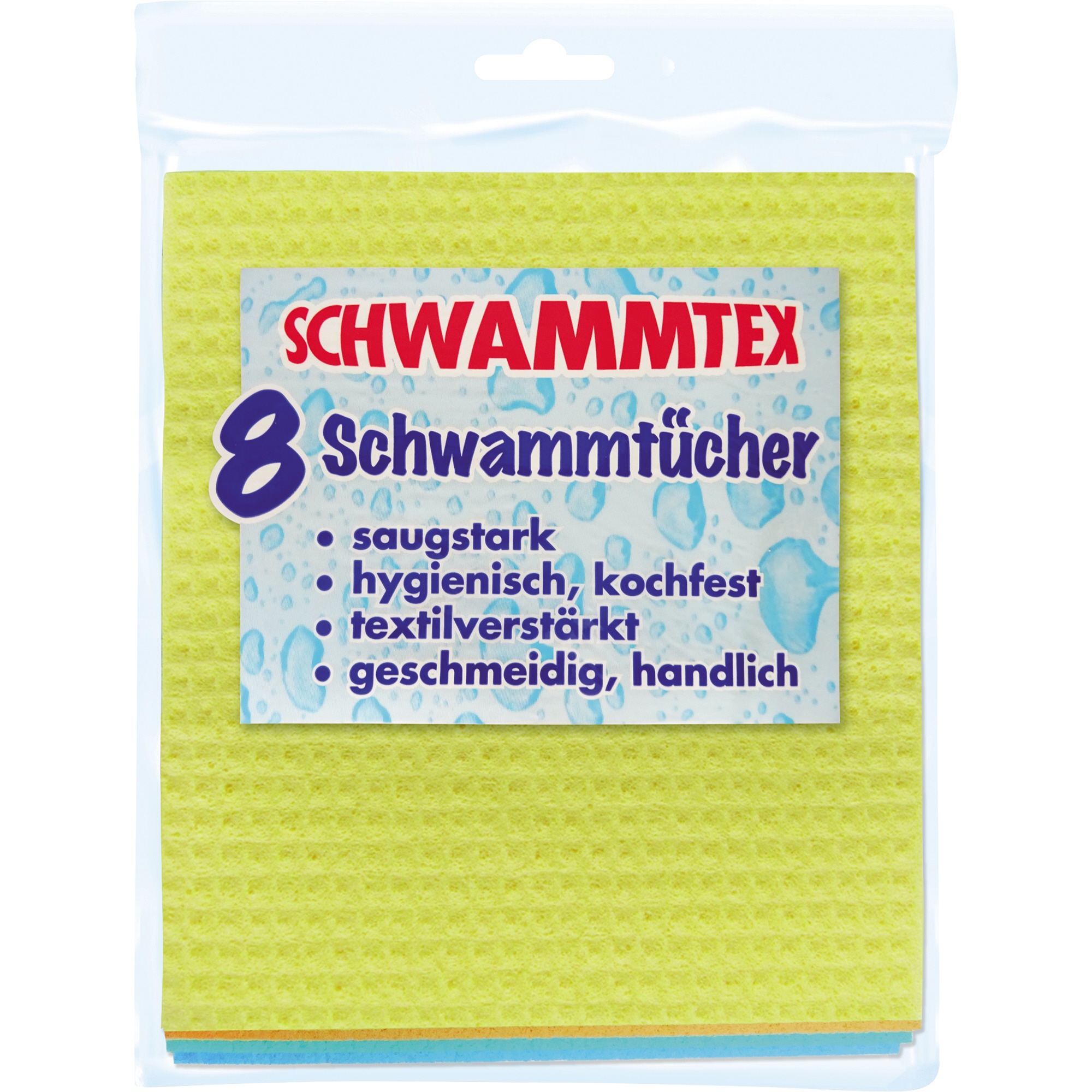 Spontex Schwammtücher Schwammtex 18 x 20 cm (B x L) 100 % Viskose farbig sortiert 8 St./Pack.