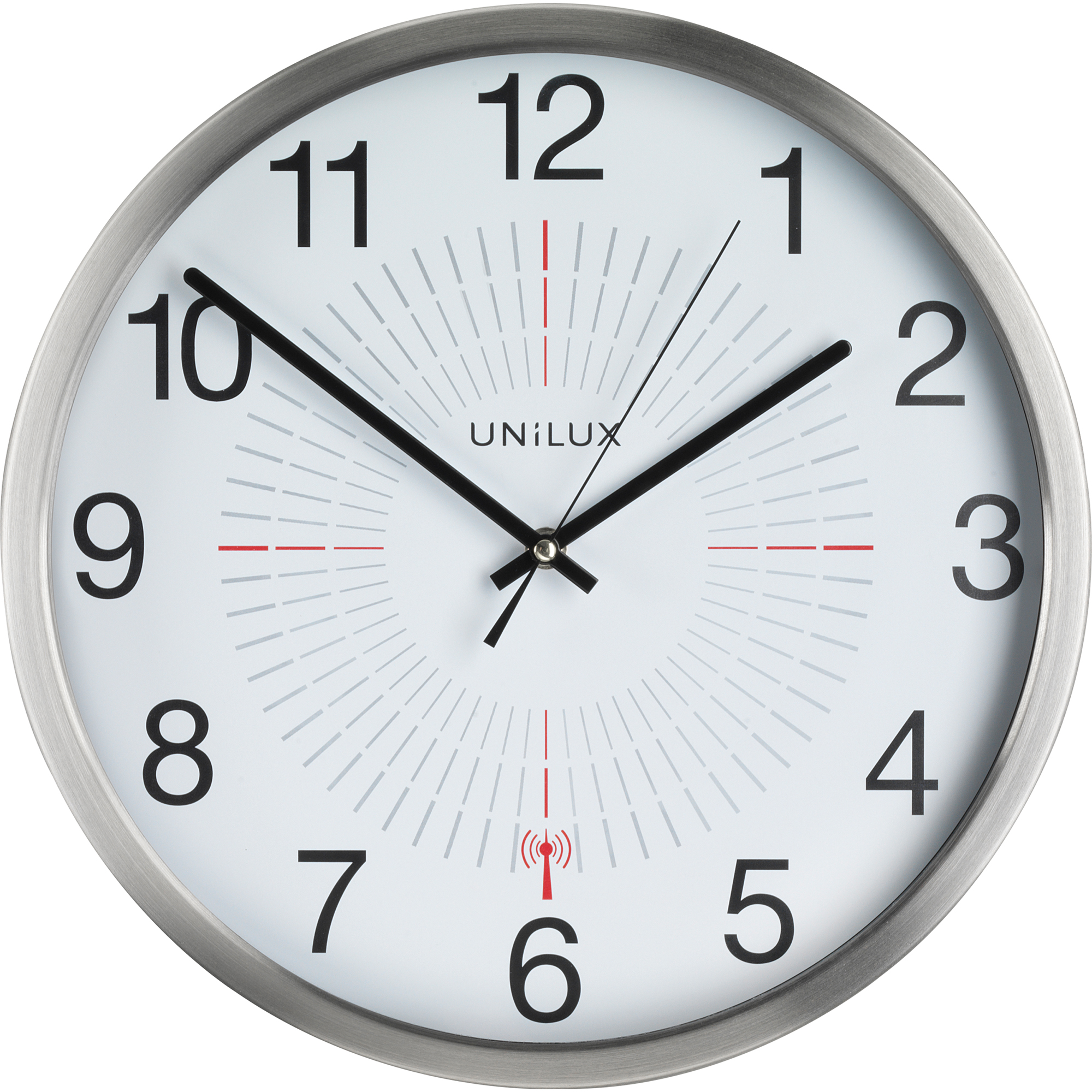 UNILUX Funkuhr Outdoor 35,5cm Innenbereich, Außenbereich Aluminium