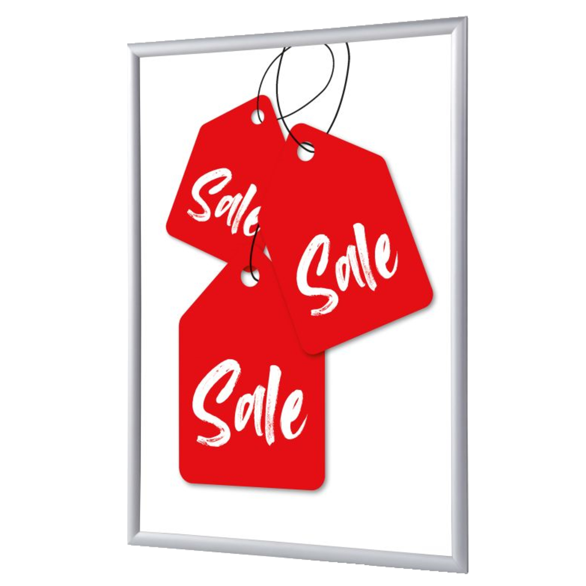 Showdown® Displays Bilderwechselrahmen 24,1 x 32,8 x 1,1 cm (B x H x T) DIN A4 Aluminium, eloxiert grau