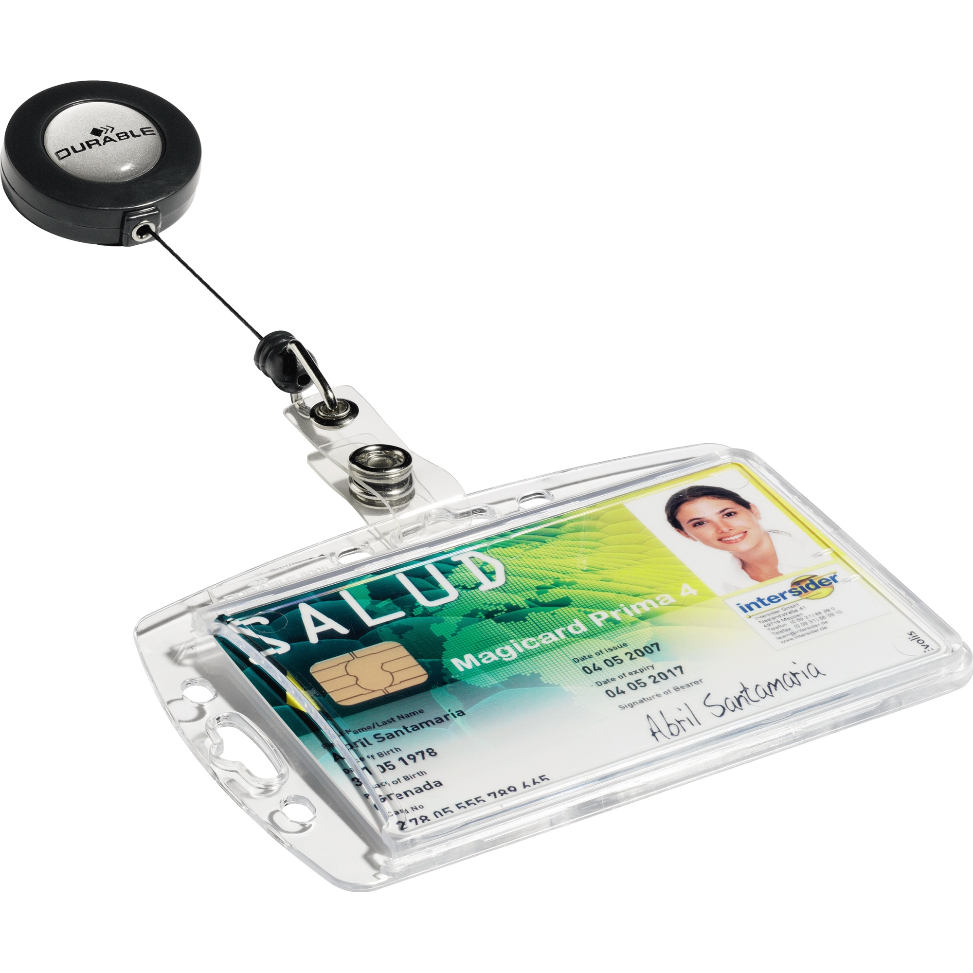 DURABLE Ausweishalter 87 x 54 mm (B x H) Polystyrol transparent 10 St./Pack.