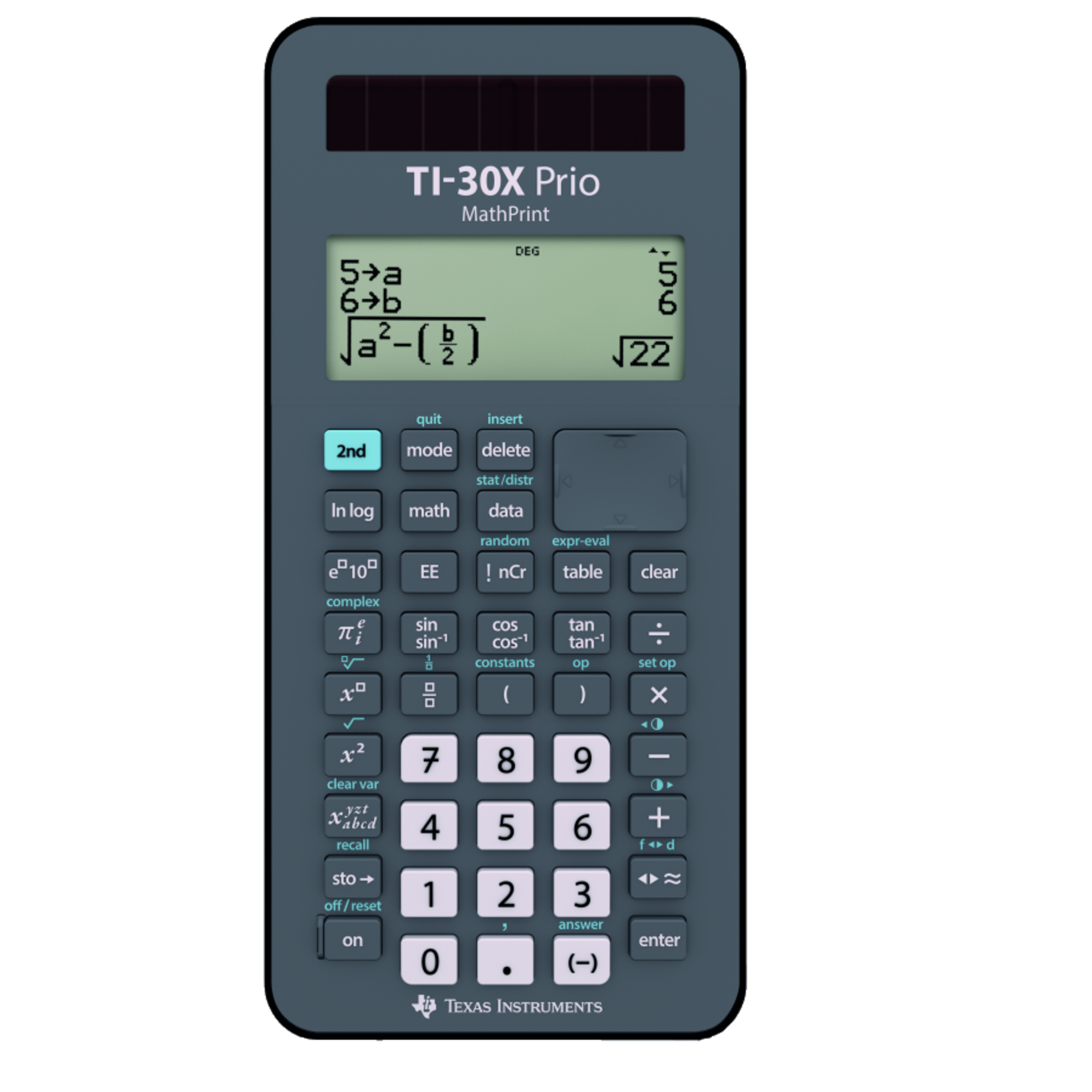 Texas Instruments Schulrechner TI-30X Prio MathPrint™ 4 x 16-stellig anthrazit