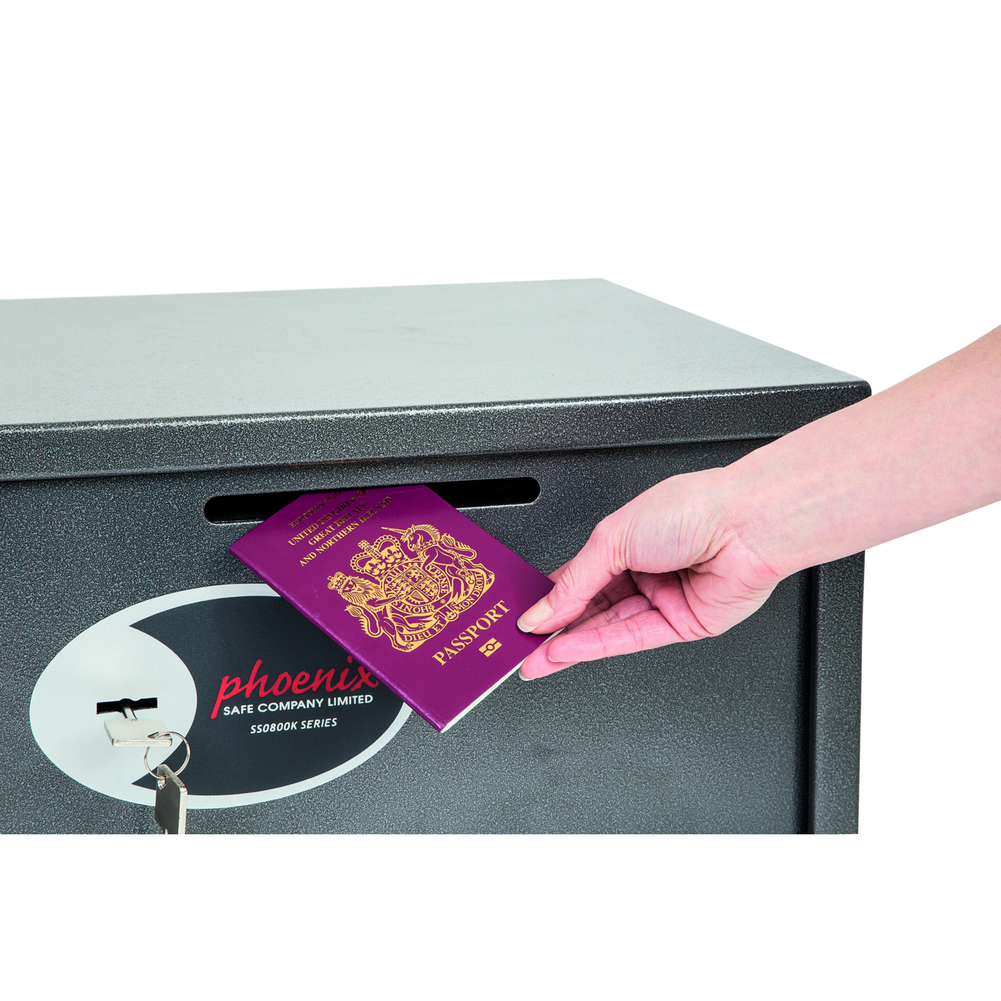 Phoenix Tresor Vela Deposit Home & Office 30,5 x 19,5 x 16 cm (B x H x T) Stahl graphit metallic