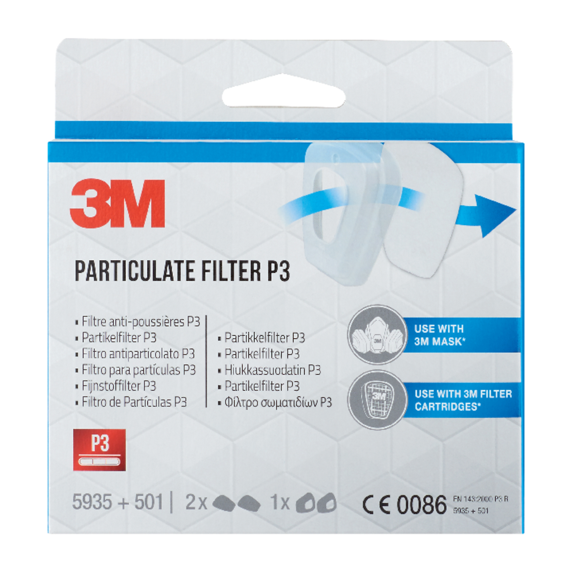 3M Atemfilter 5935PRO2 3M Atemschutzmaske Serie 6000, 6500, 7000 2 St./Pack.
