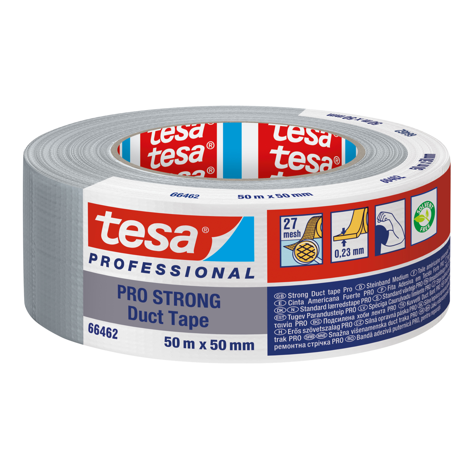 tesa® Gewebeband PRO STRONG Innenbereich, Außenbereich 50 mm x 50 m (B x L) grau