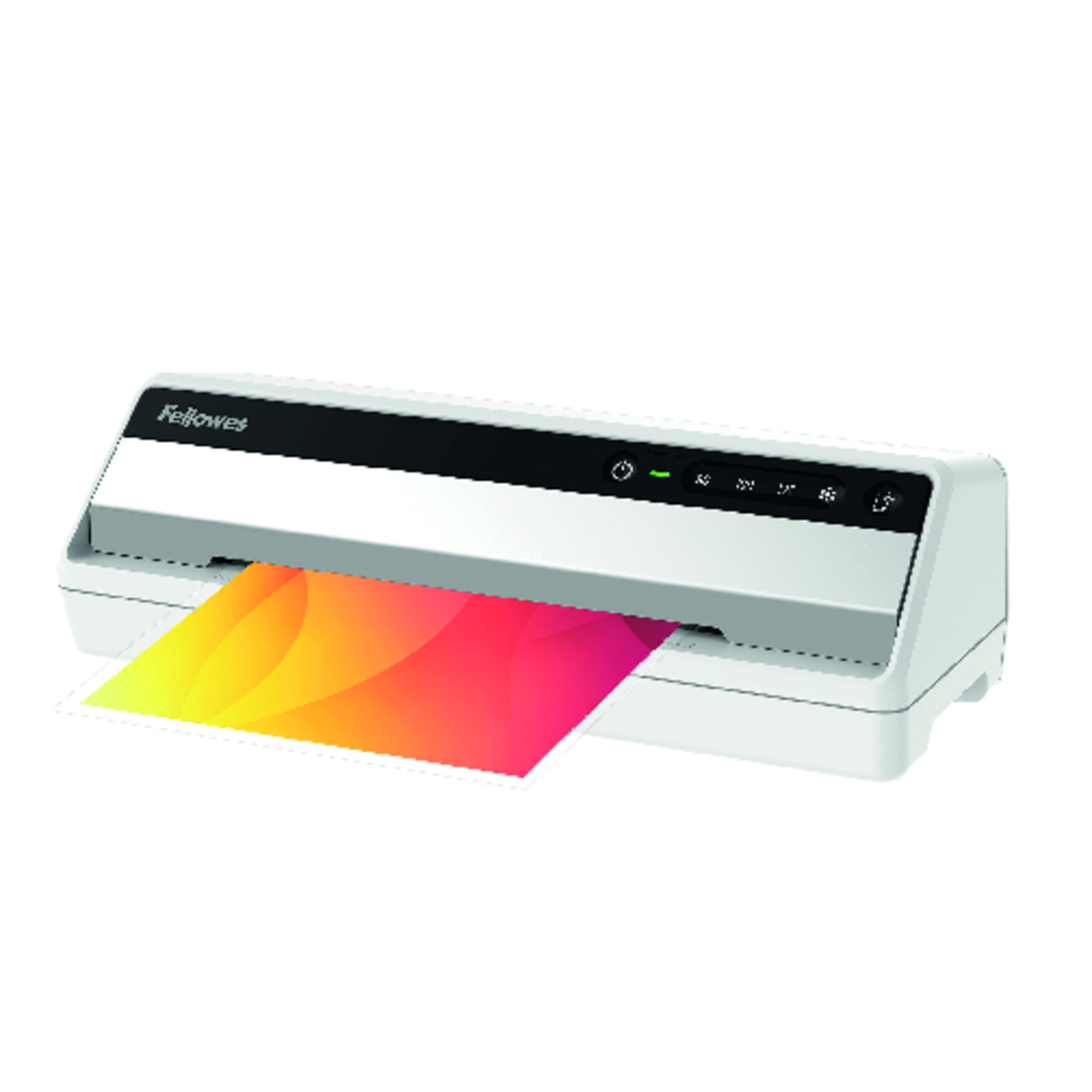 Fellowes® Laminiergerät Saturn™ Heiß-/Kaltlaminierung 38,5 x 11,7 x 15,4 cm (B x H x T) DIN A4 weiß/grau