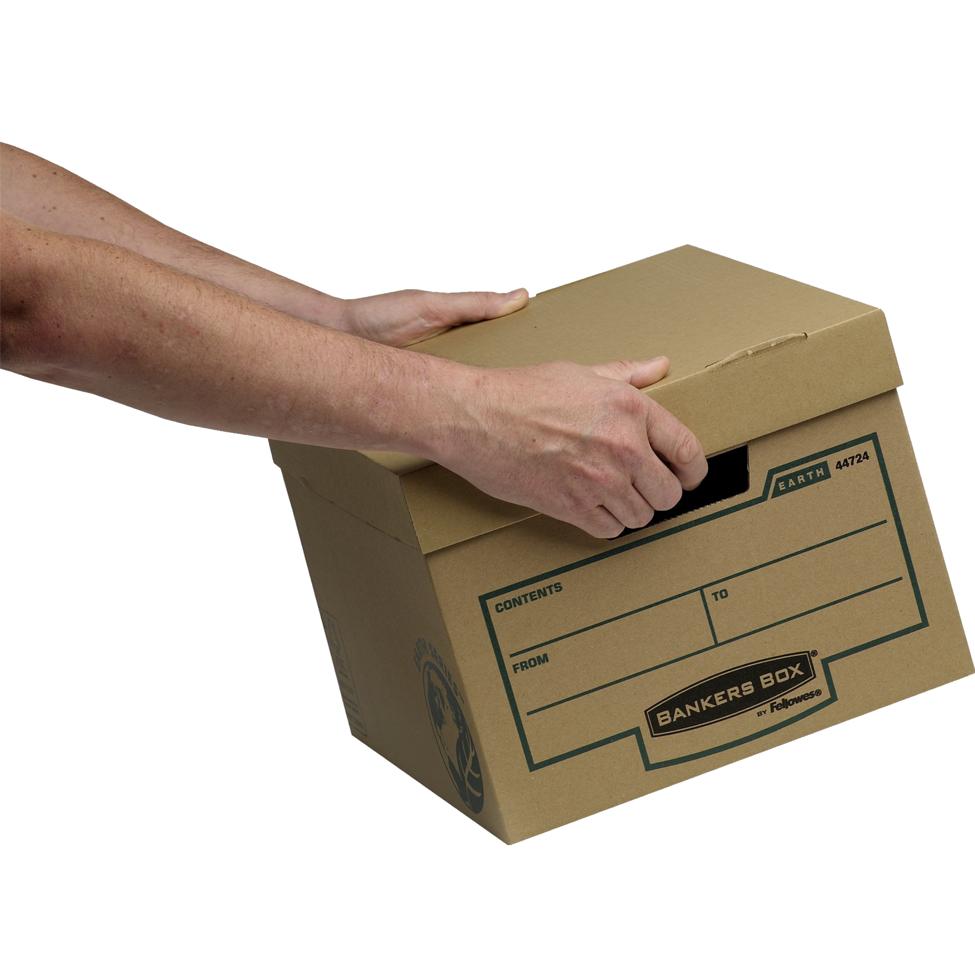 Bankers Box® Archivbox Earth Series 32,6 x 25,7 x 39,6 cm (B x H x T) DIN A4 mit Archivdruck Karton, 100 % recycelt braun