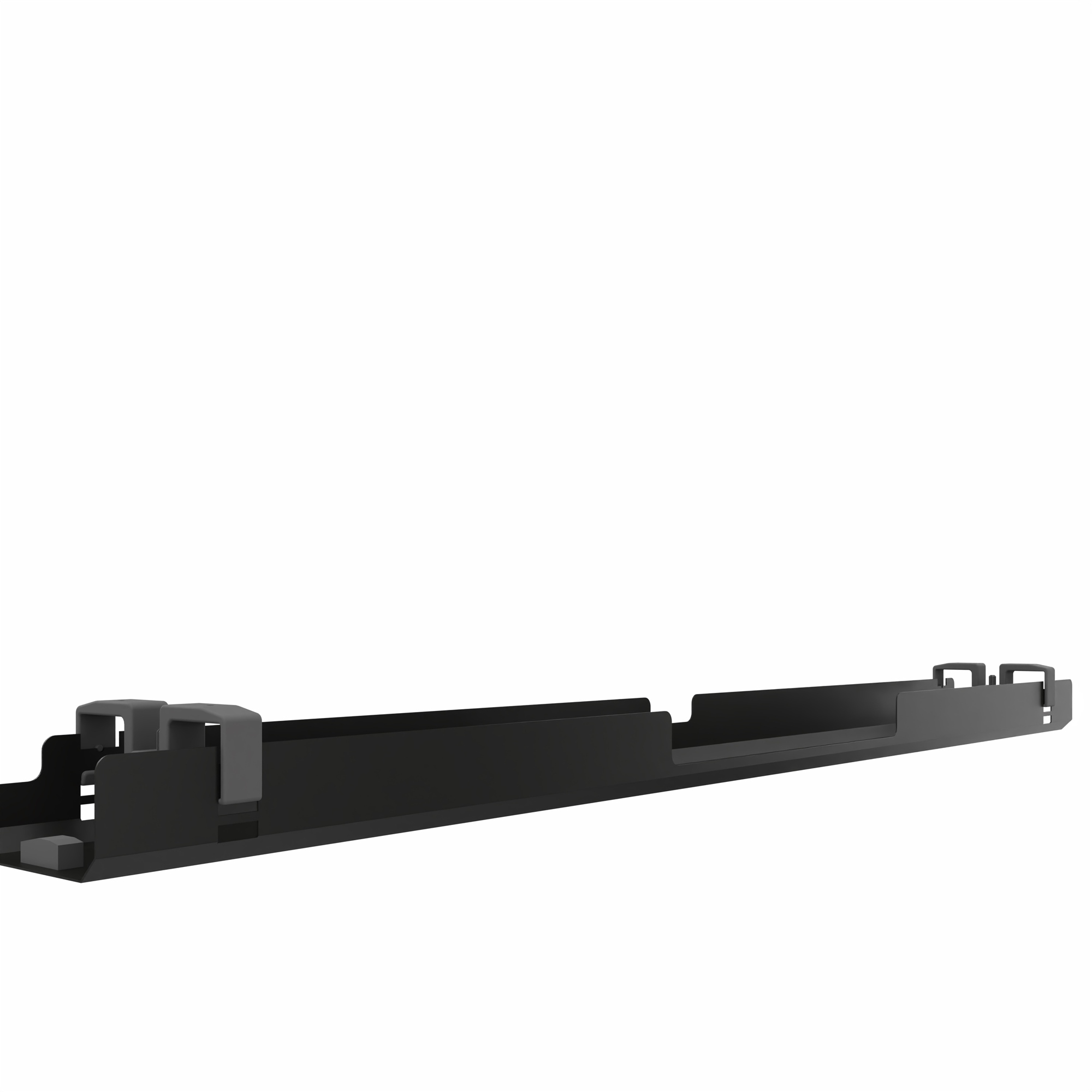 Kabelkanal all in one 1.600 x 80/100 x 160 mm (B x H x T) Metall graphitschwarz