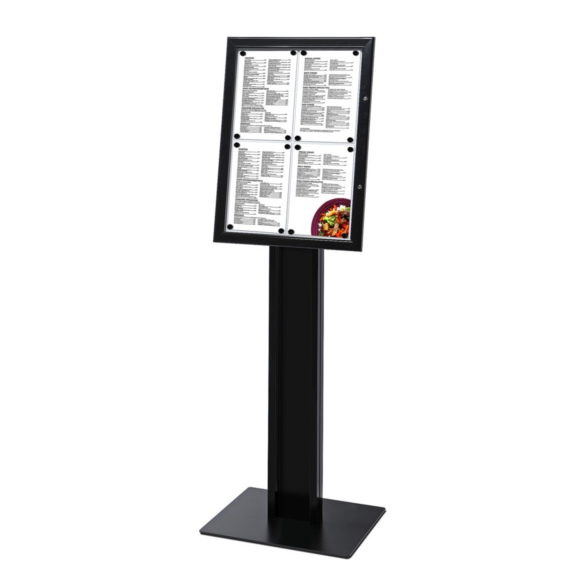 Showdown® Displays Infodisplay 50 x 163 x 40 cm (B x H x T) 4 x DIN A4 schwarz