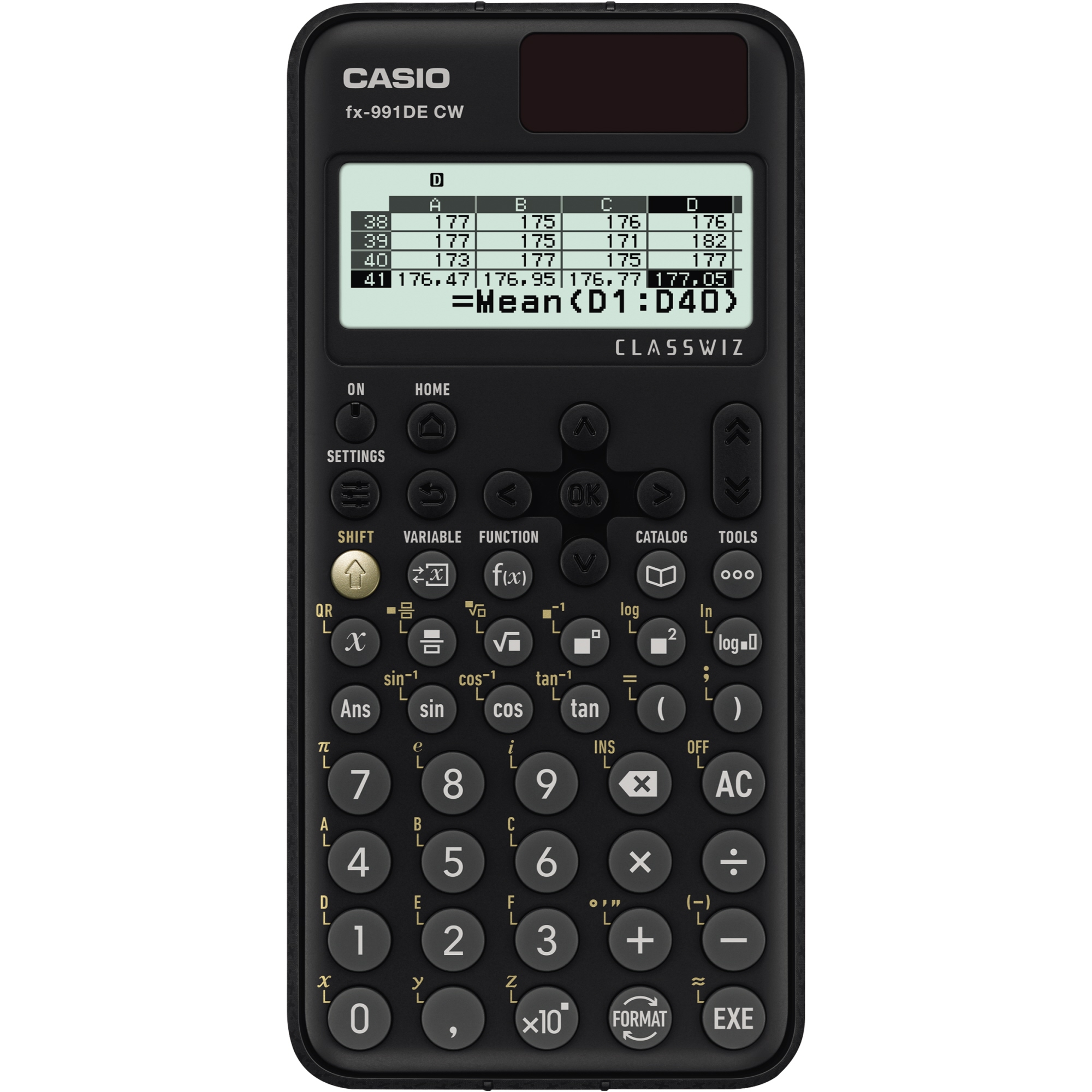 CASIO® Schulrechner FX-991DE CW ClassWiz 1 x 17-stellig, 1 x 10+2-stellig 680+ Funktionen schwarz