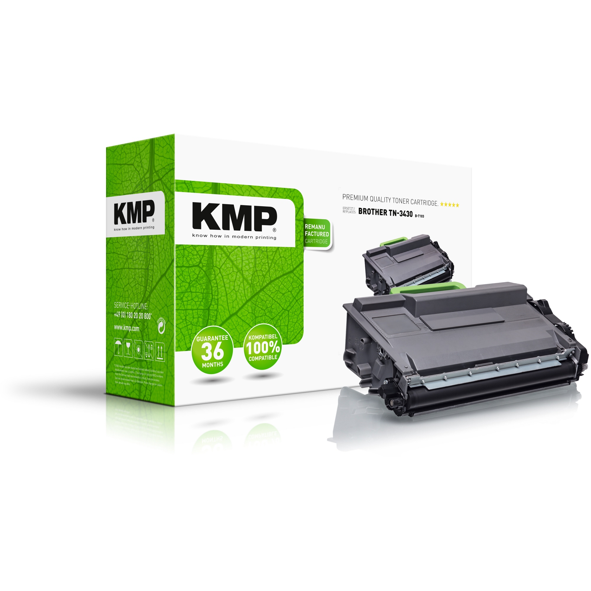 KMP Toner kein Originalzubehör Kompatibel mit: Brother TN-3430 B-T103 ca. 3.000 Seiten schwarz