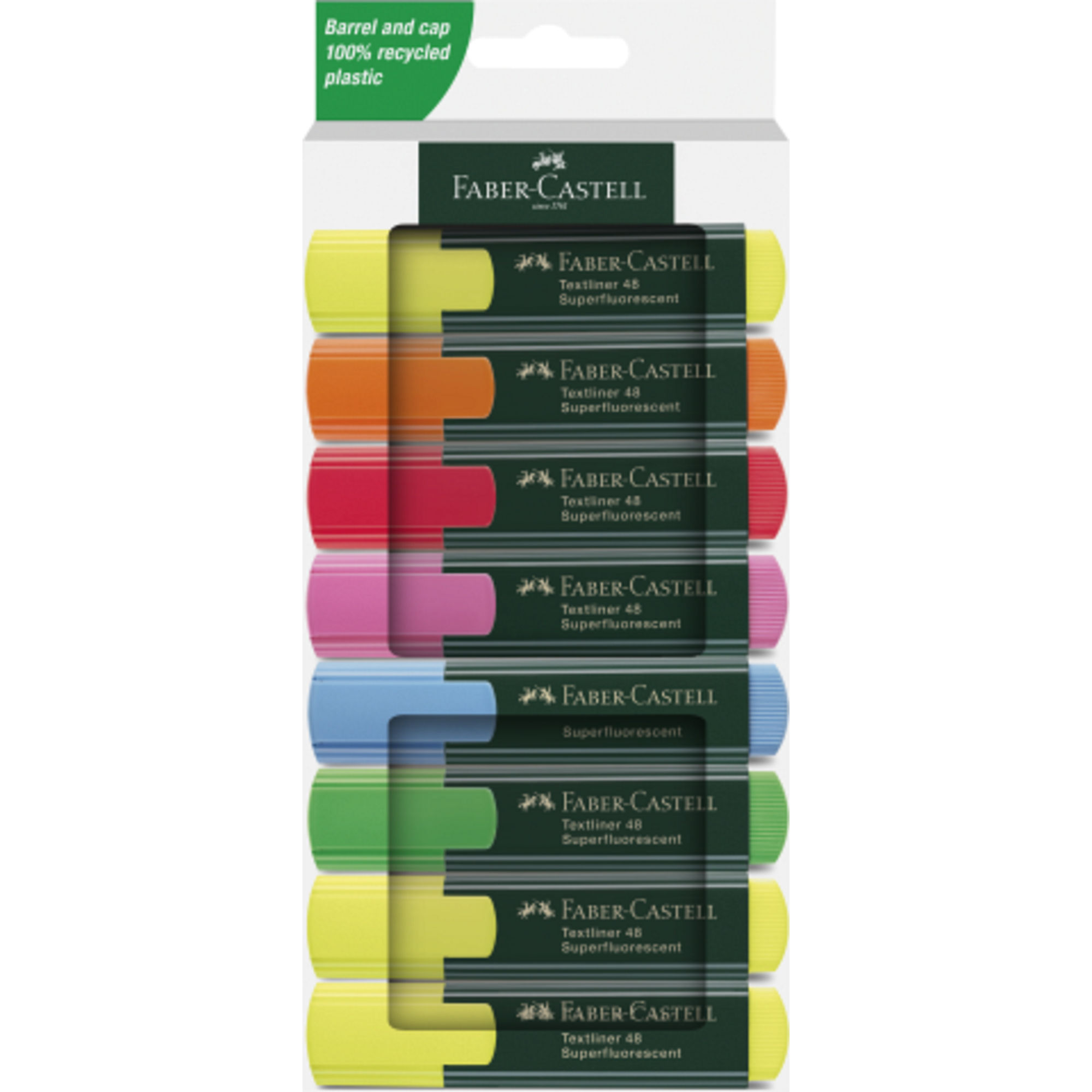 Faber-Castell Textmarker Textliner 48 Refill 1-5mm farbig sortiert Keilspitze 8 St./Pack.