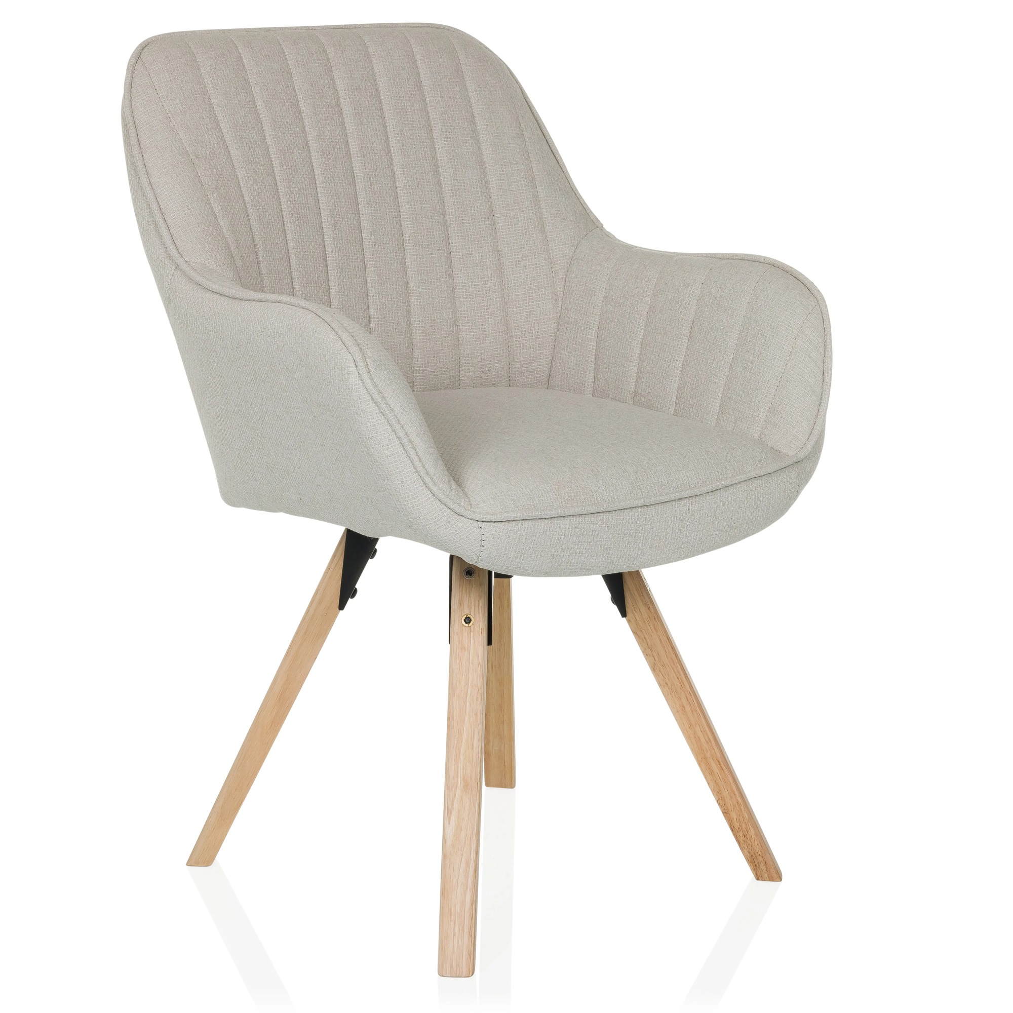 hjh OFFICE Besucherstuhl SCANDI SOFT 110kg 100 % Polyester creme