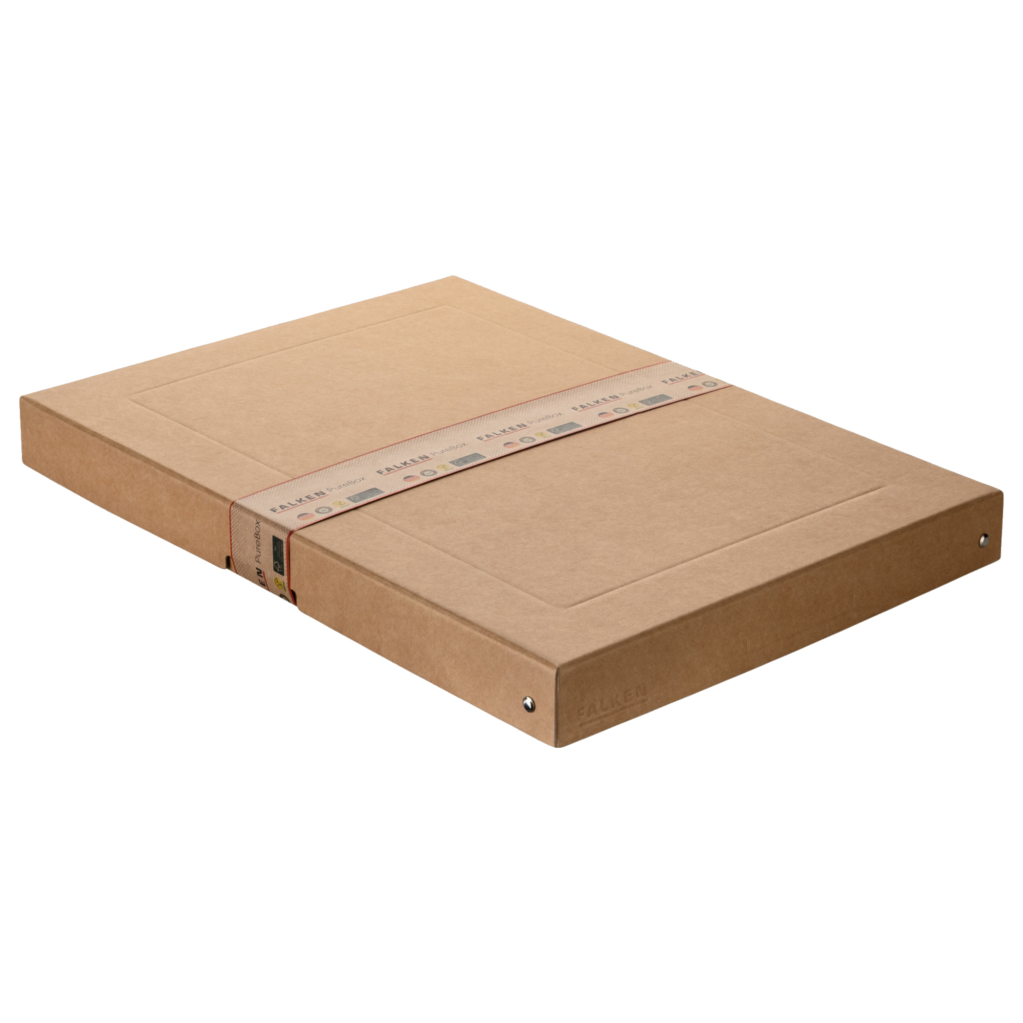 Falken Aufbewahrungsbox PureBox Nature 32 x 4 x 44 cm (B x H x T) DIN A3 Pappe natronbraun