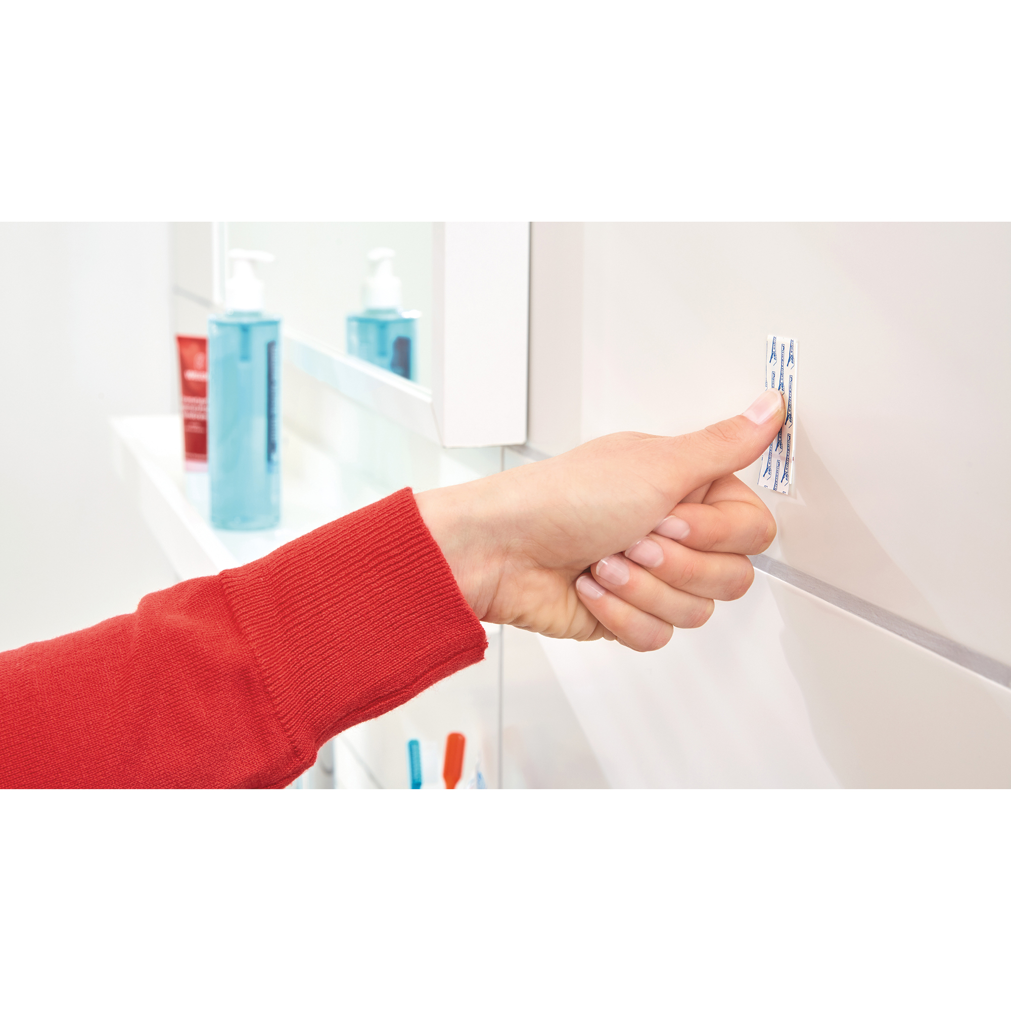 tesa® Haken Powerstrips® Large Küche, Bad 37 x 69 mm (B x L) 2kg inkl. 4 Powerstrips® Large weiß 2 St./Pack.