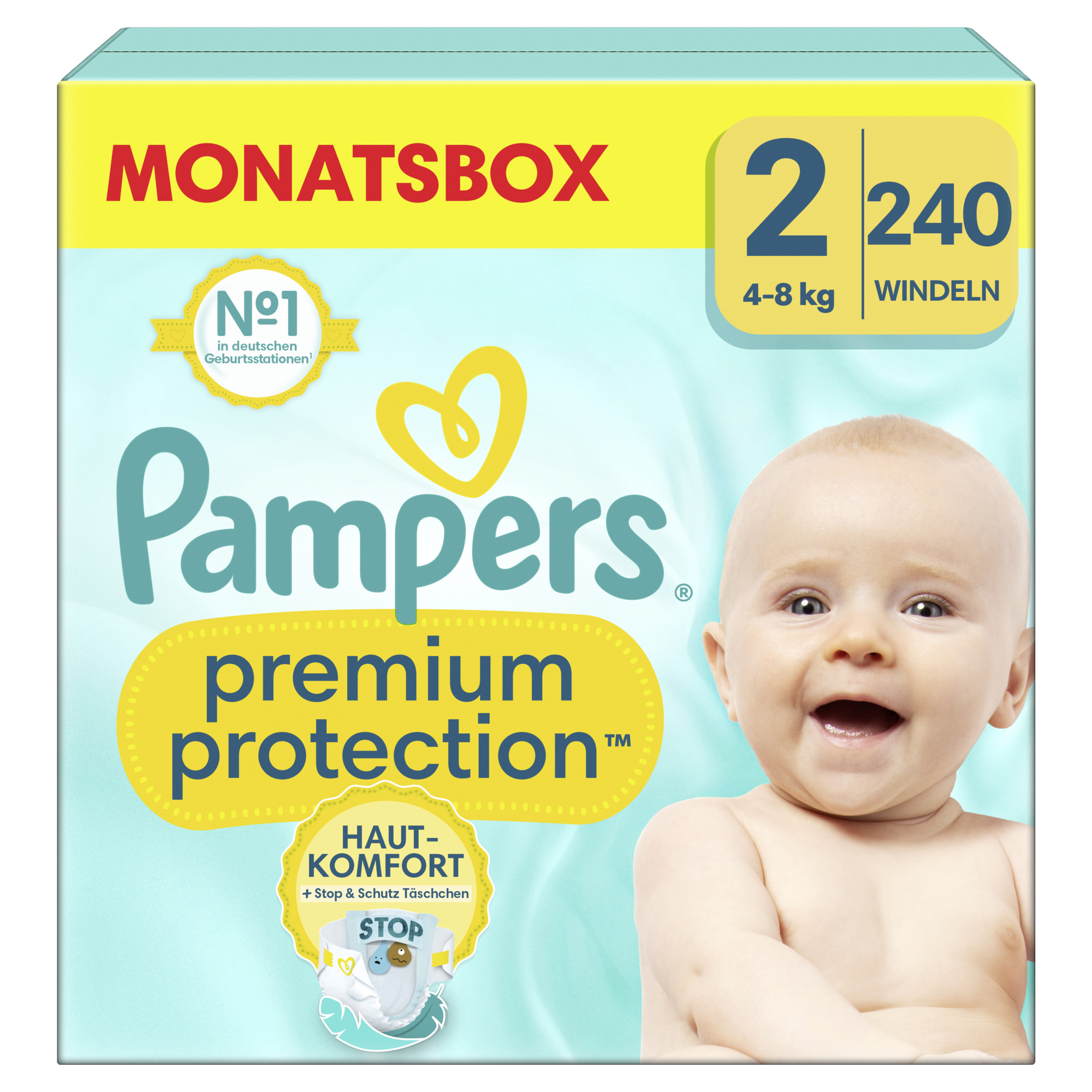 Pampers Windeln Premium Protection 2 (4-8 kg) 240 St./Pack.