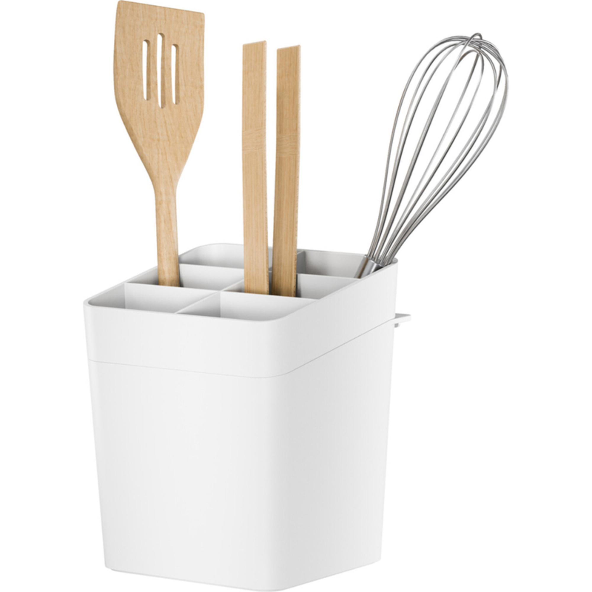 tesa® Küchenhelfer KITCHEN 15 x 17 x 13,5 cm (B x H x T) inkl. je 1 x Einzeladapter, Utensilieneinlage, tesa® Power.Kit Adapter, tesa® Klebstoffapplikator, Anleitung, Wasserwaage, Rändelmutter ABS Kunststoff weiß