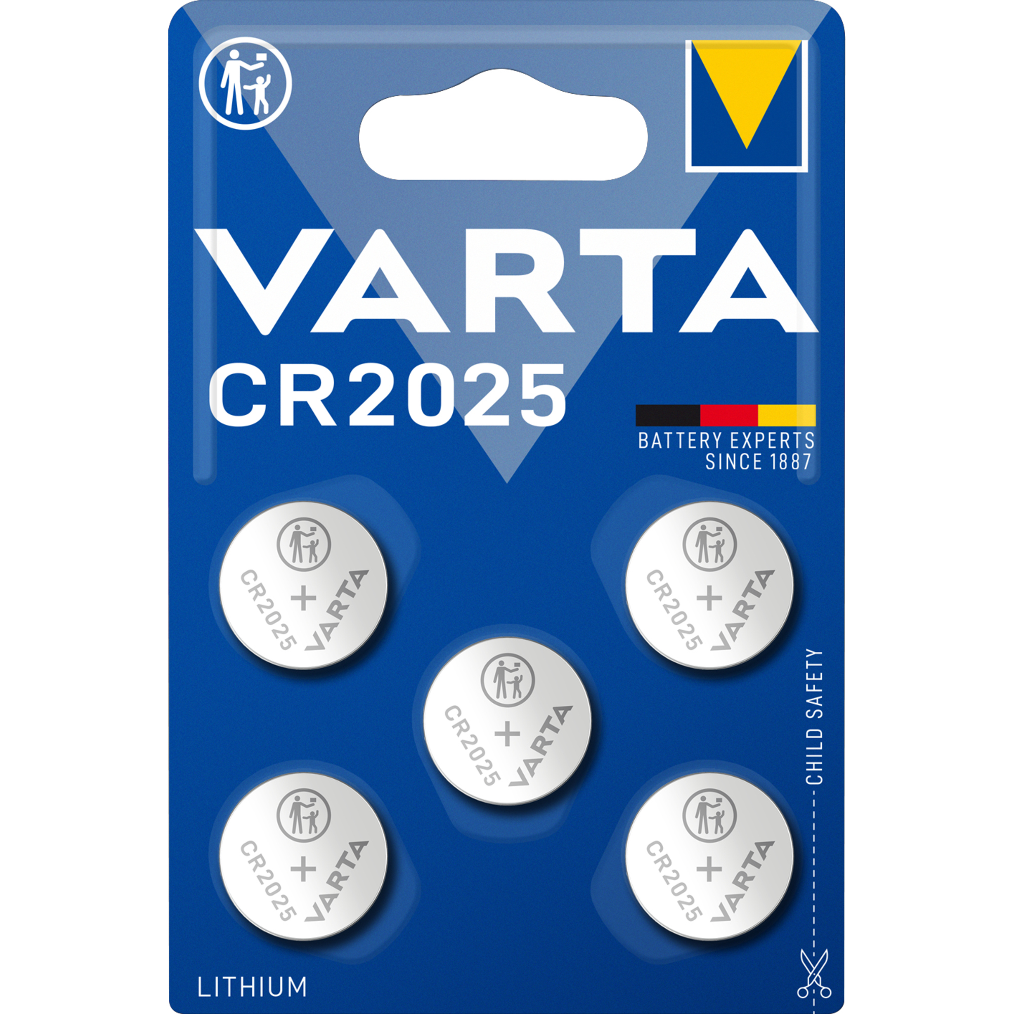 Varta Knopfzelle Lithium CR2025 3V 170 mAh 5 St./Pacik.