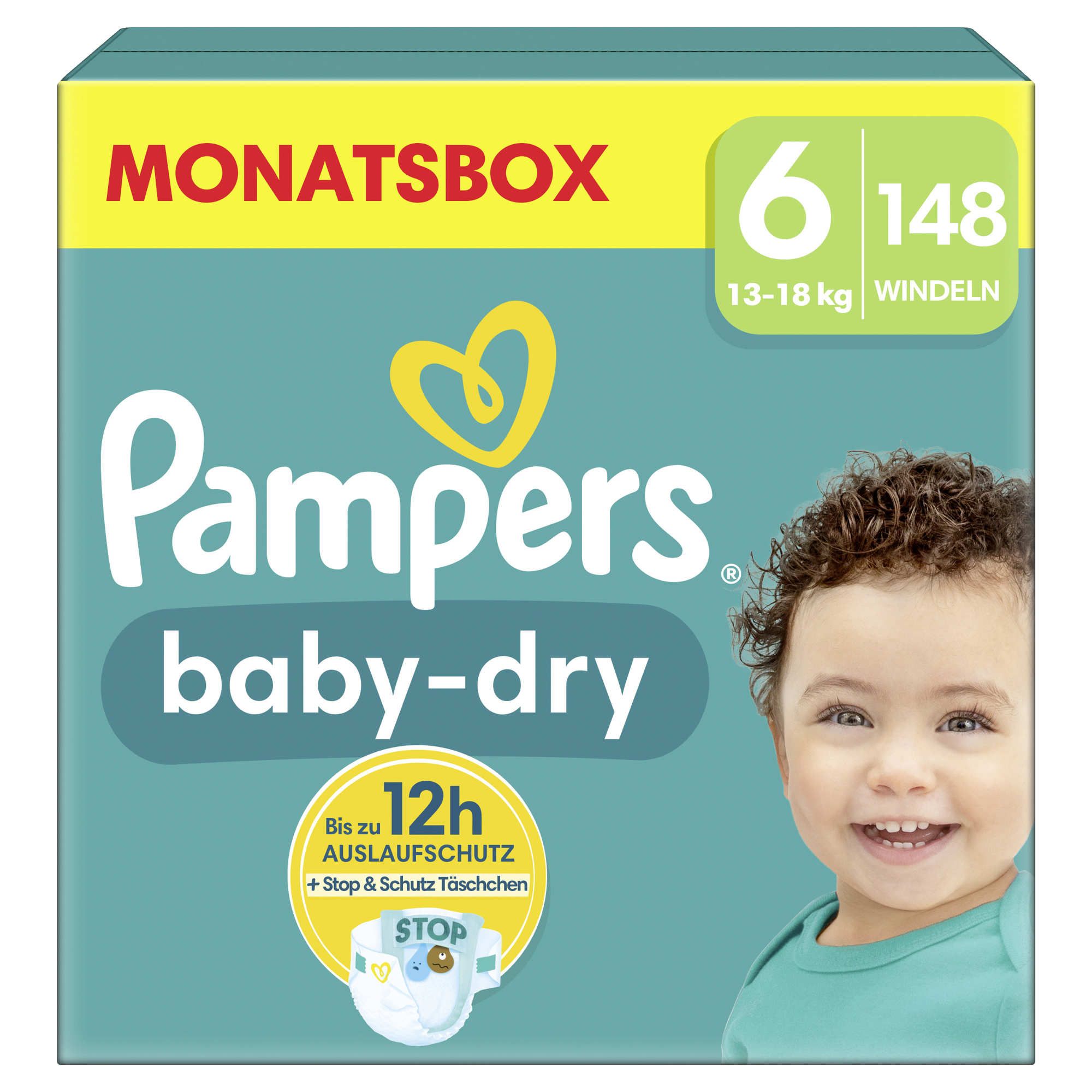Pampers Windeln Baby Dry 6 (13-18 kg) 148 St./Pack.