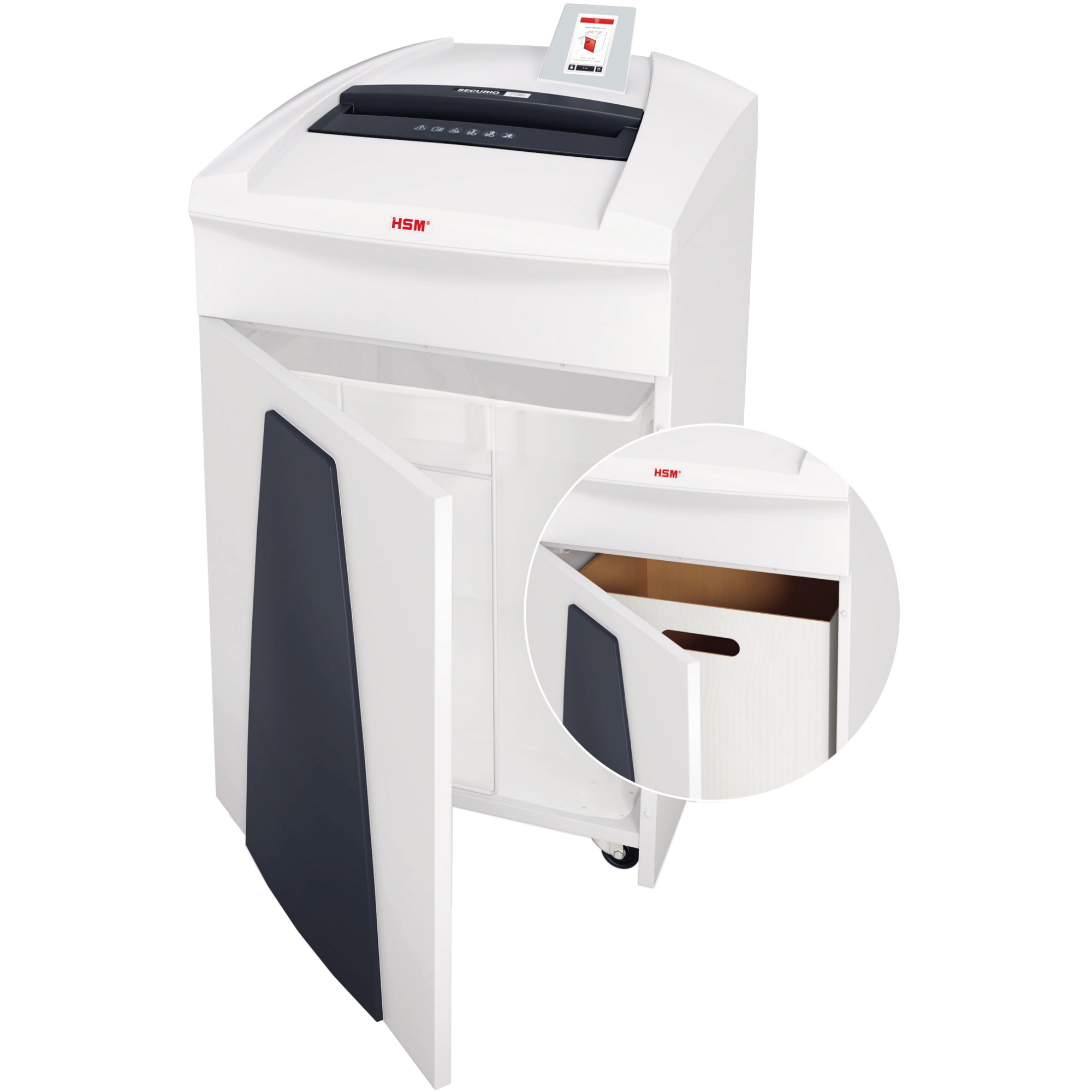 HSM® Aktenvernichter SECURIO P36i P-5 Papier, Heftklammern, Büroklammern, Kreditkarten Partikelschnitt weiß