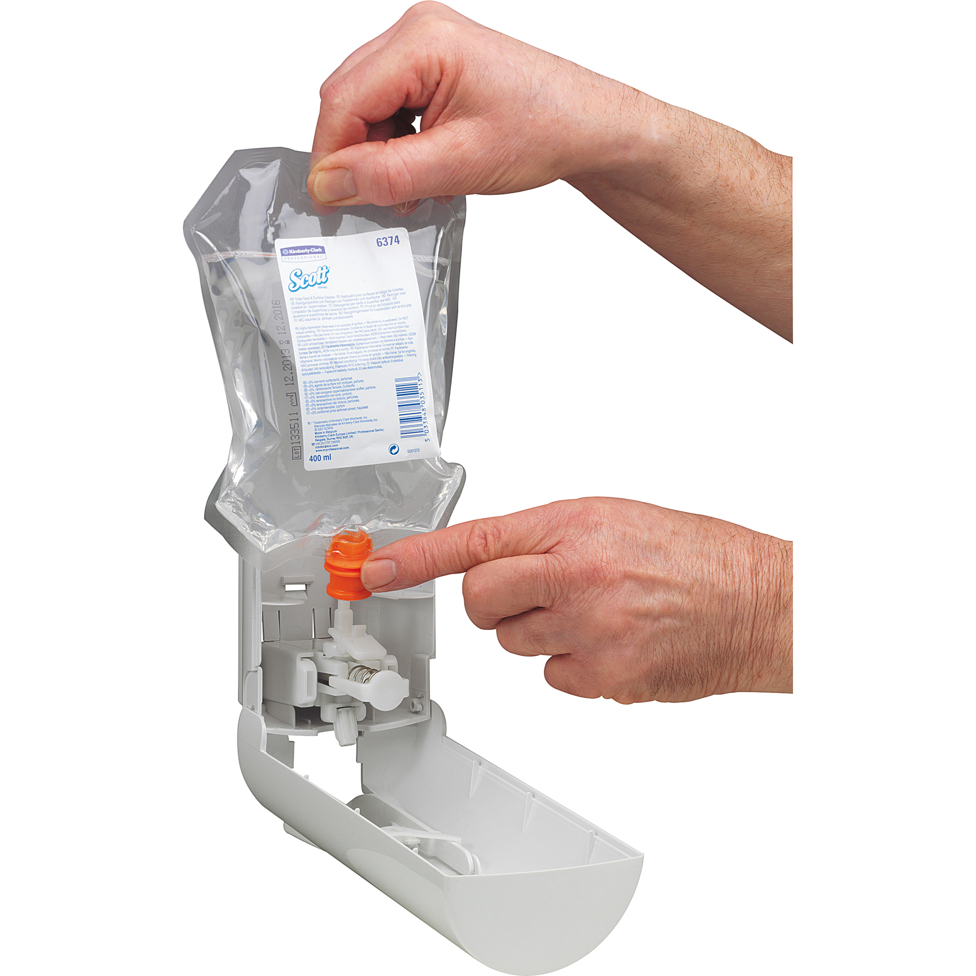 Scott® Flächendesinfektion KIMBERLY-CLARK PROFESSIONAL* Spender 7135 Toilettensitz nicht alkoholfrei nicht dermatologisch getestet 6,5 Spenderbeutel Kunststoff 0,4l