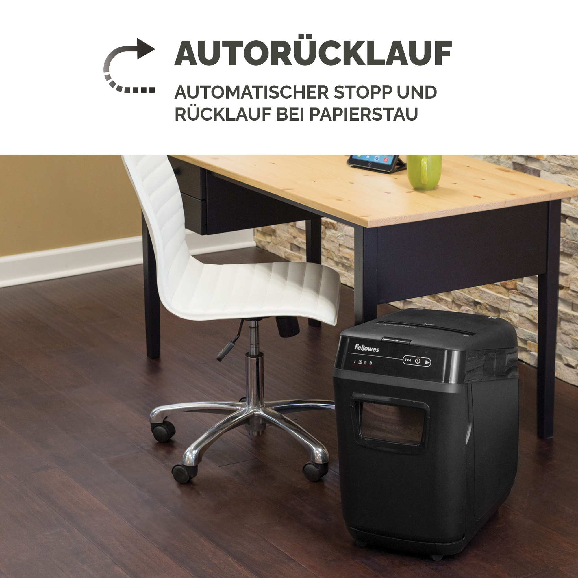 Fellowes® Aktenvernichter AutoMax™ 200C P-4 Papier, Heftklammern, Büroklammern, Kreditkarten, CDs/DVDs Partikelschnitt 10 Bl. manuell, 200 Bl. automatisch schwarz