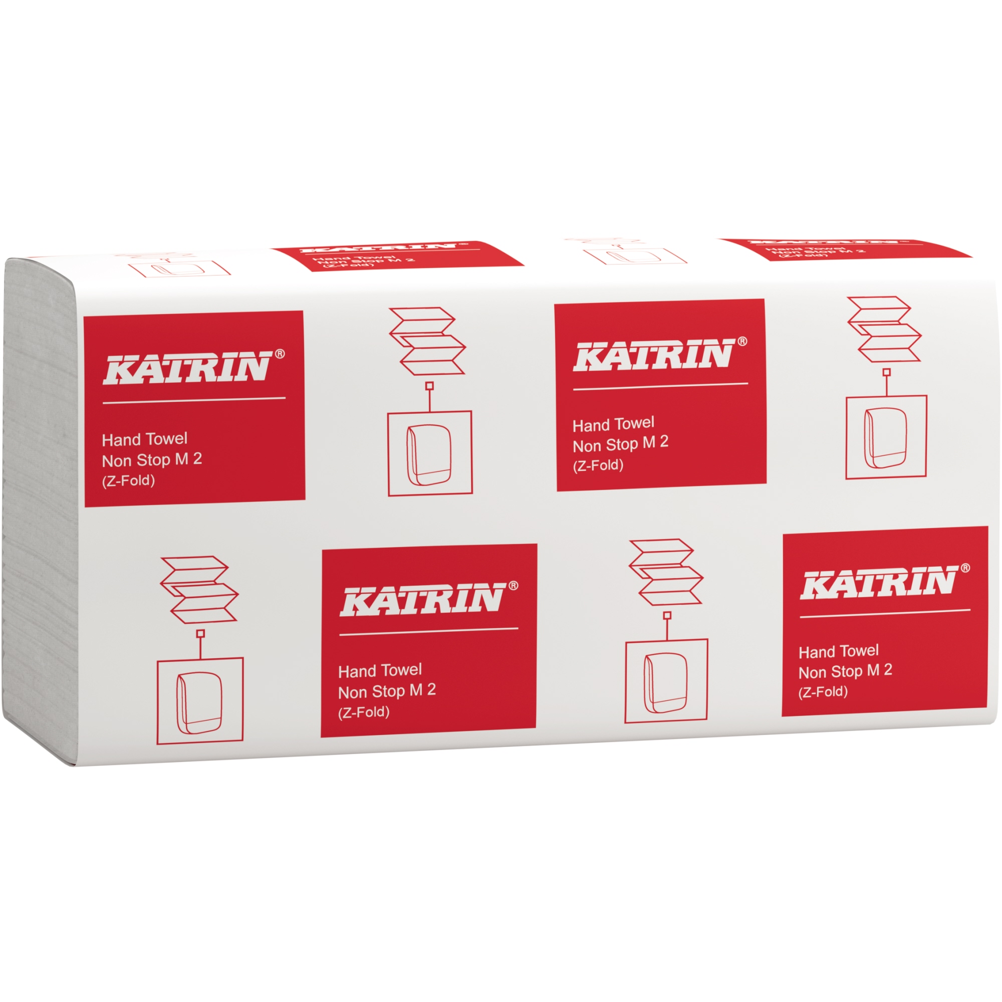 Katrin Papierhandtücher Non Stop M2 20,3 x 24 cm (B x L) Papier weiß 25 x 160 Bl./Pack.
