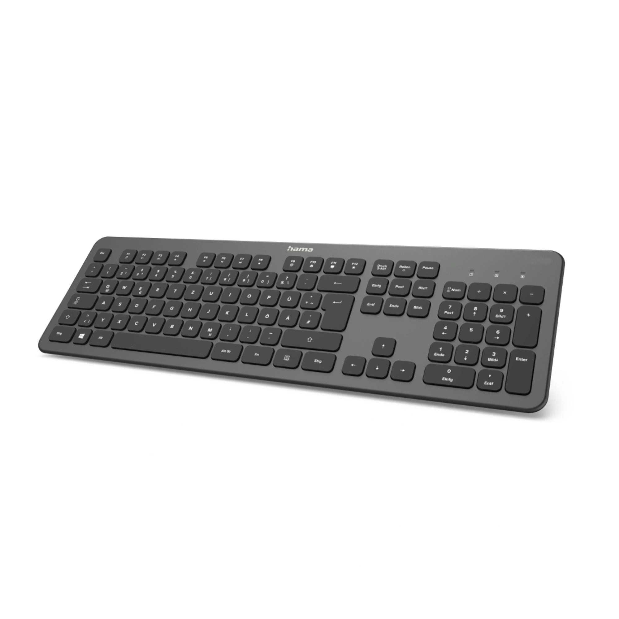 Hama Tastatur KW-700 USB-A-Stecker 10m inkl. 1 Empfänger anthrazit/schwarz