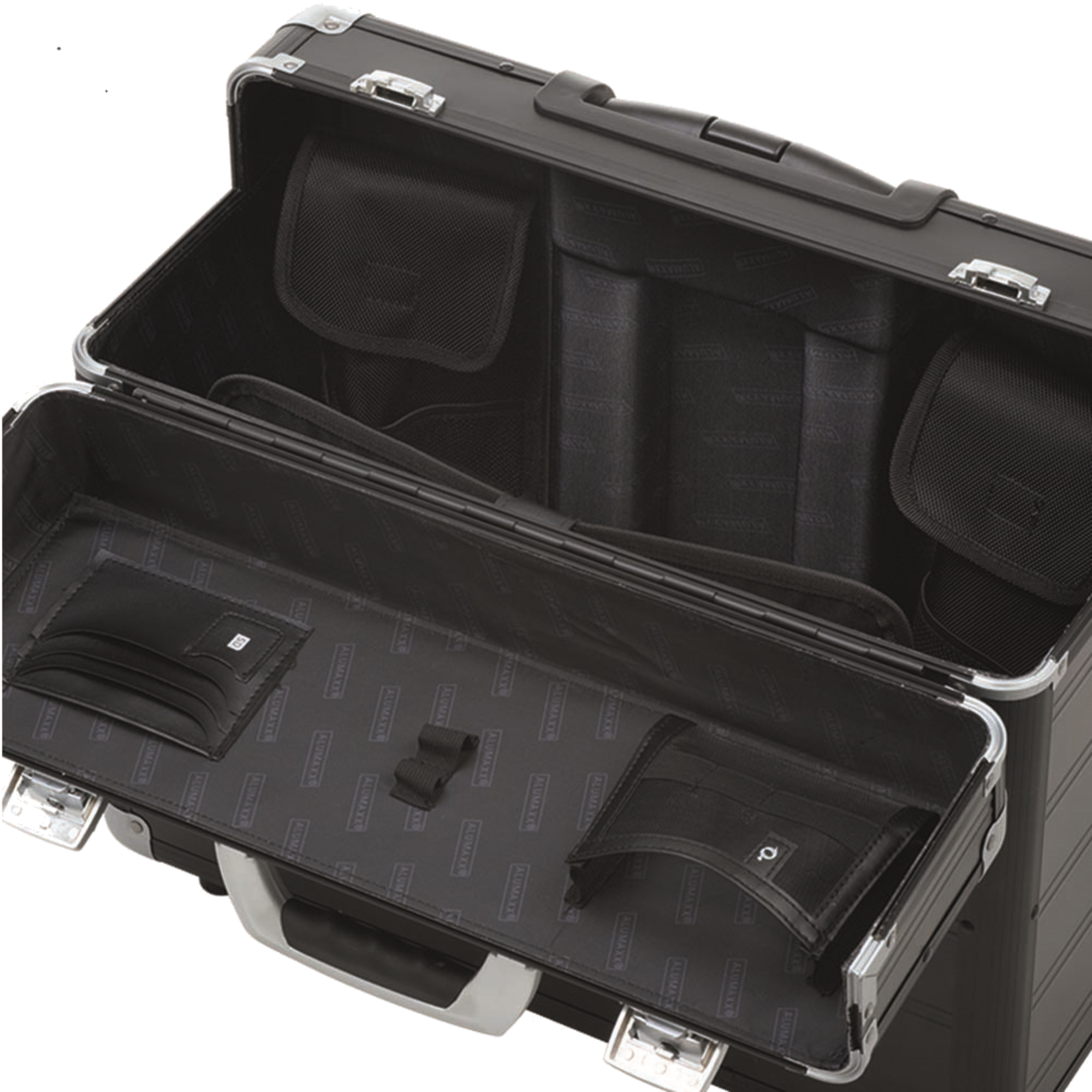 ALUMAXX® Pilotenkoffer C-2 48,5 x 40 x 23 cm (B x H x T) Zahlenkombinationsschloss Aluminium silber/carbon