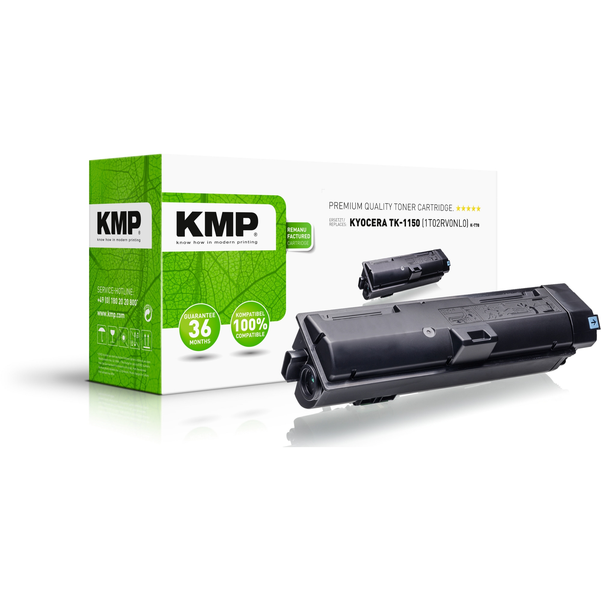 KMP Toner kein Originalzubehör Kompatibel mit: KYOCERA TK-1150 K-T78 ca. 3.500 Seiten schwarz