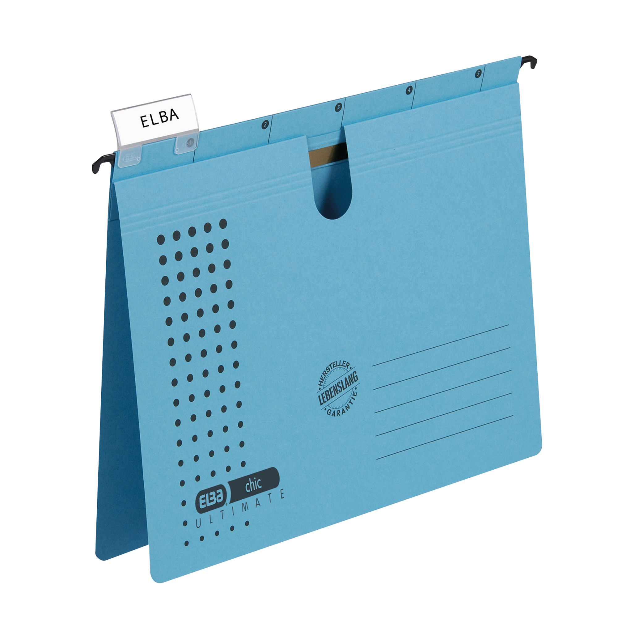ELBA Hängehefter chic® ULTIMATE® DIN A4 240g/m² Karton blau 5 St./Pack.