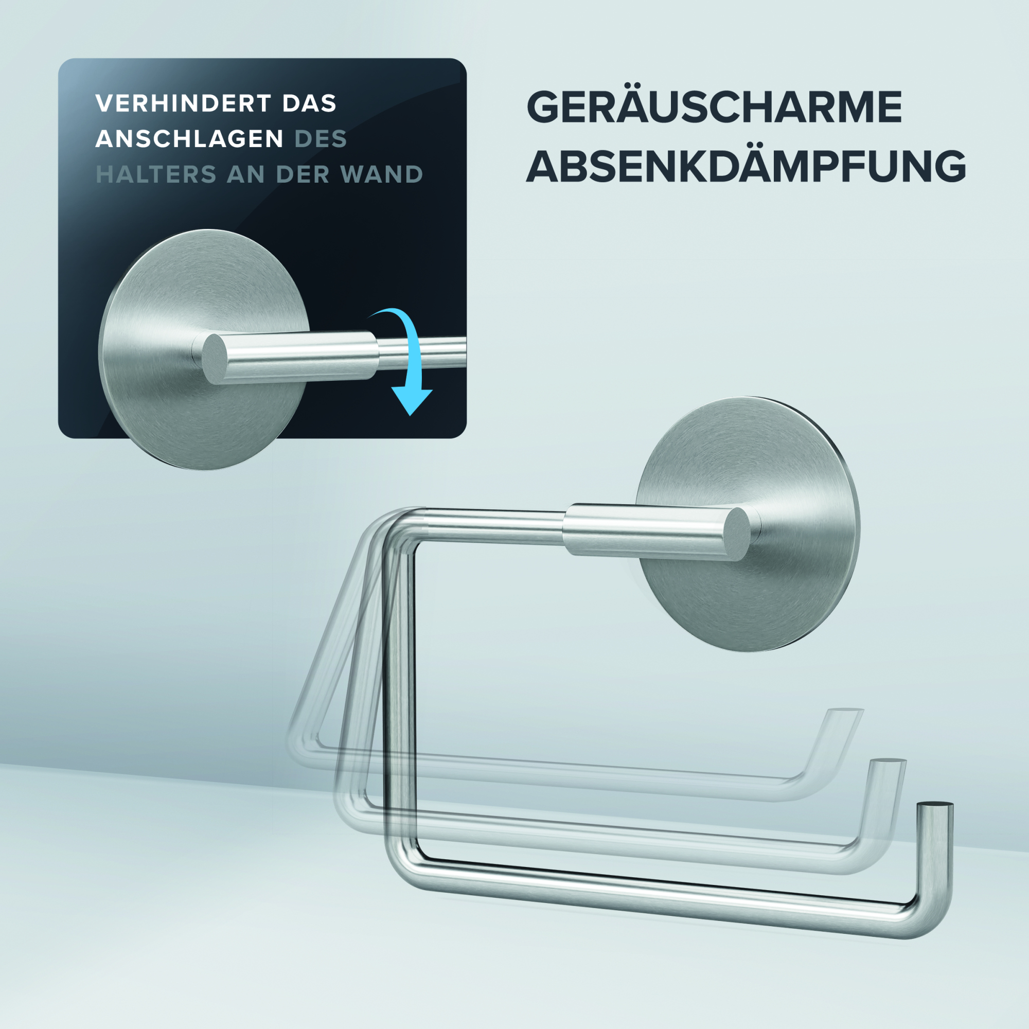 ovimar WC-Rollenhalter Hammerodde 5,5 x 2,5 x 15 cm (B x H x T) 1 Rolle Edelstahl, gebürstet silber