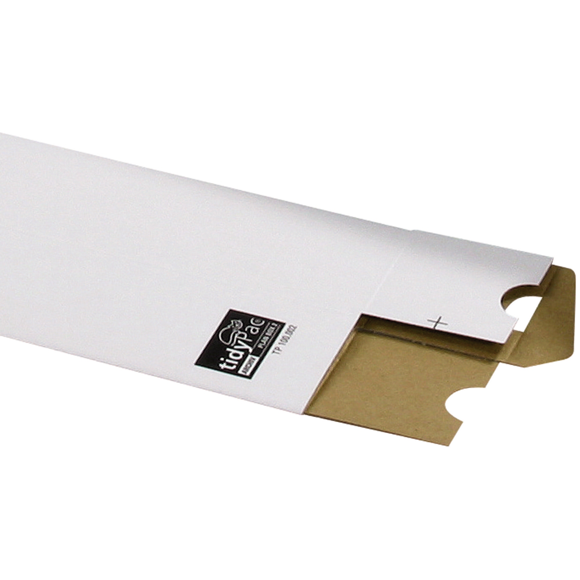 tidyPac® Versandhülse 7,5 x 7,5 x 75 cm (B x H x L) mit Steckverschluss Wellkarton weiß