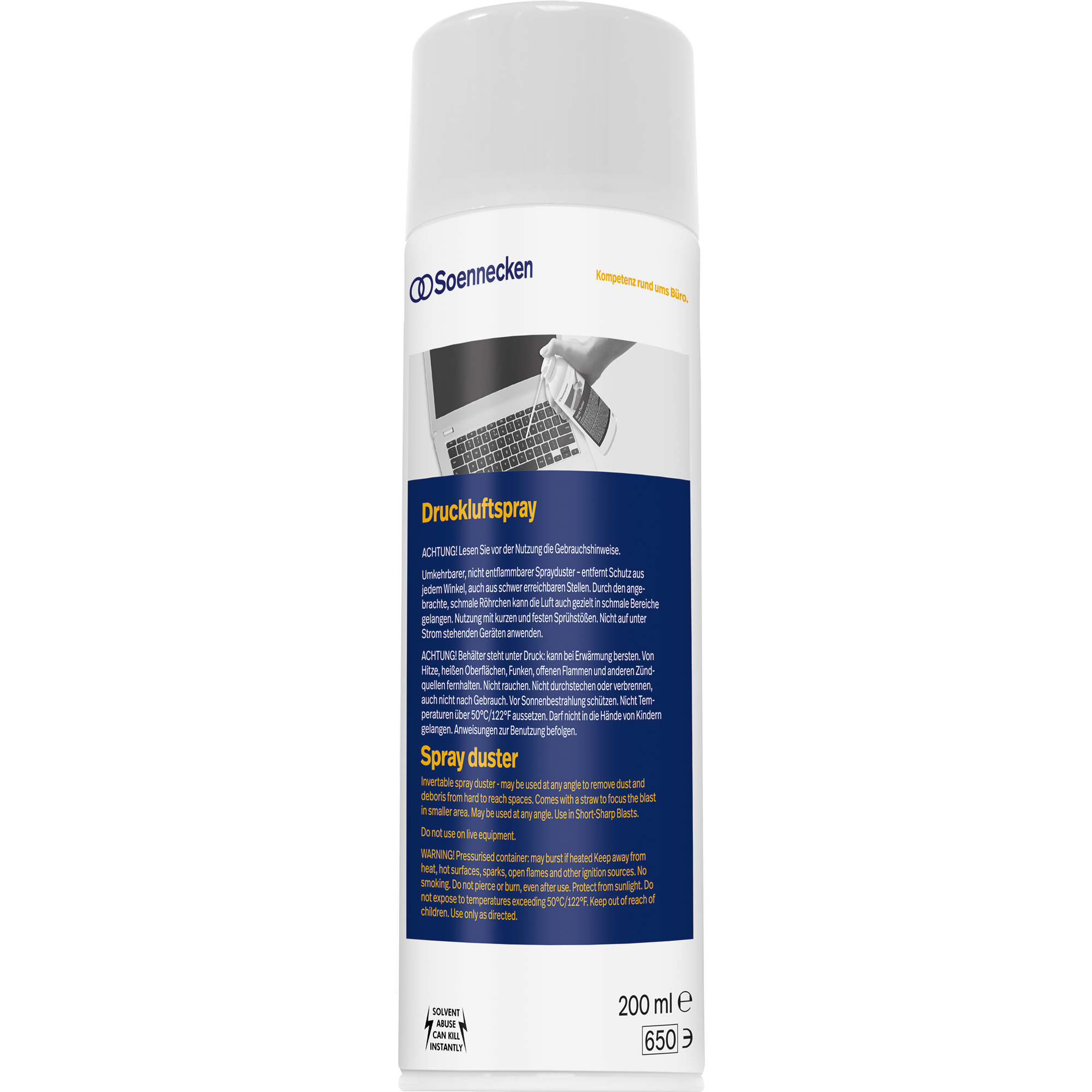 Soennecken Druckluftspray nicht leicht entflammbar nicht brennbar 200ml