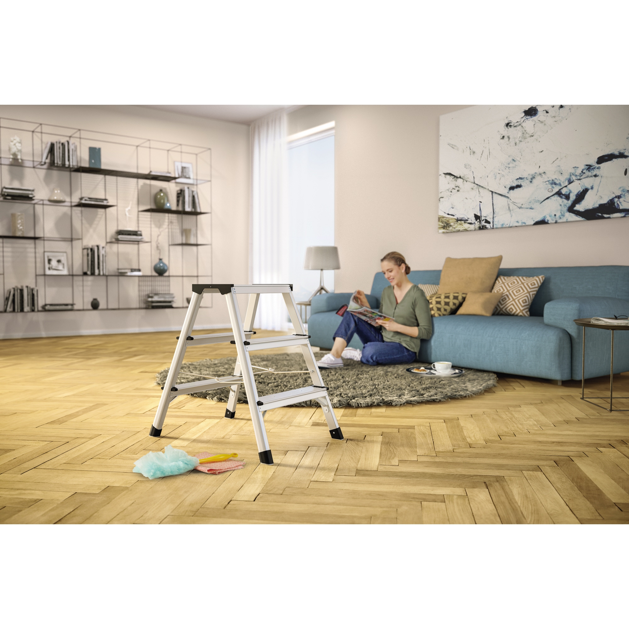Hailo Klapptritt D60 StandardLine 2,6m alu 2 x 3 Stufen
