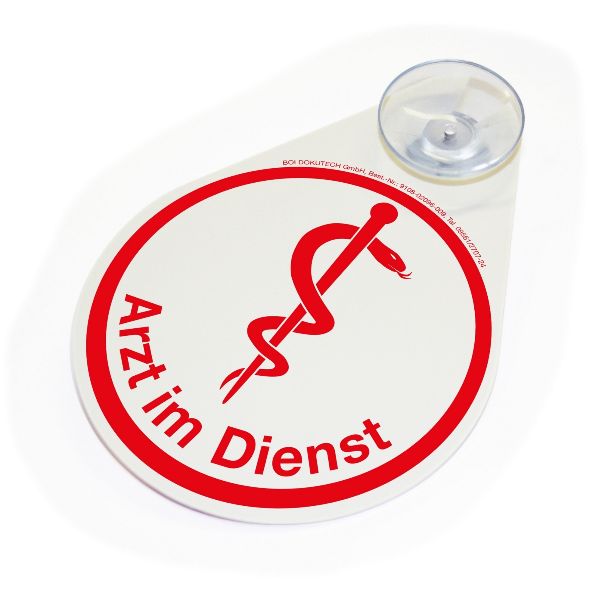 BOI Hinweisschild 8 x 11 cm (B x H) Arzt im Dienst Äskulapstab Kunststoff