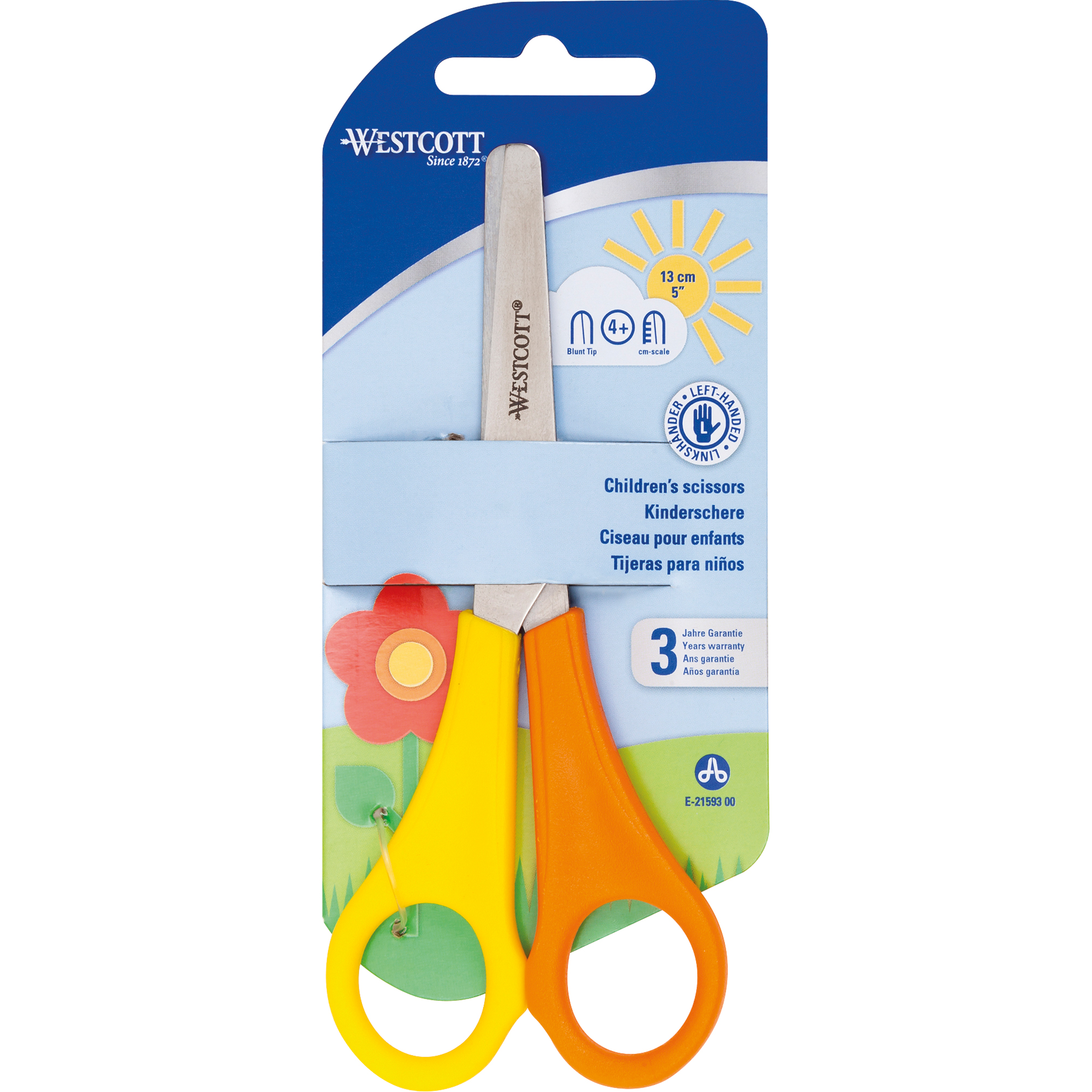 Westcott Bastelschere Kids 130mm Stahl gelb/orange