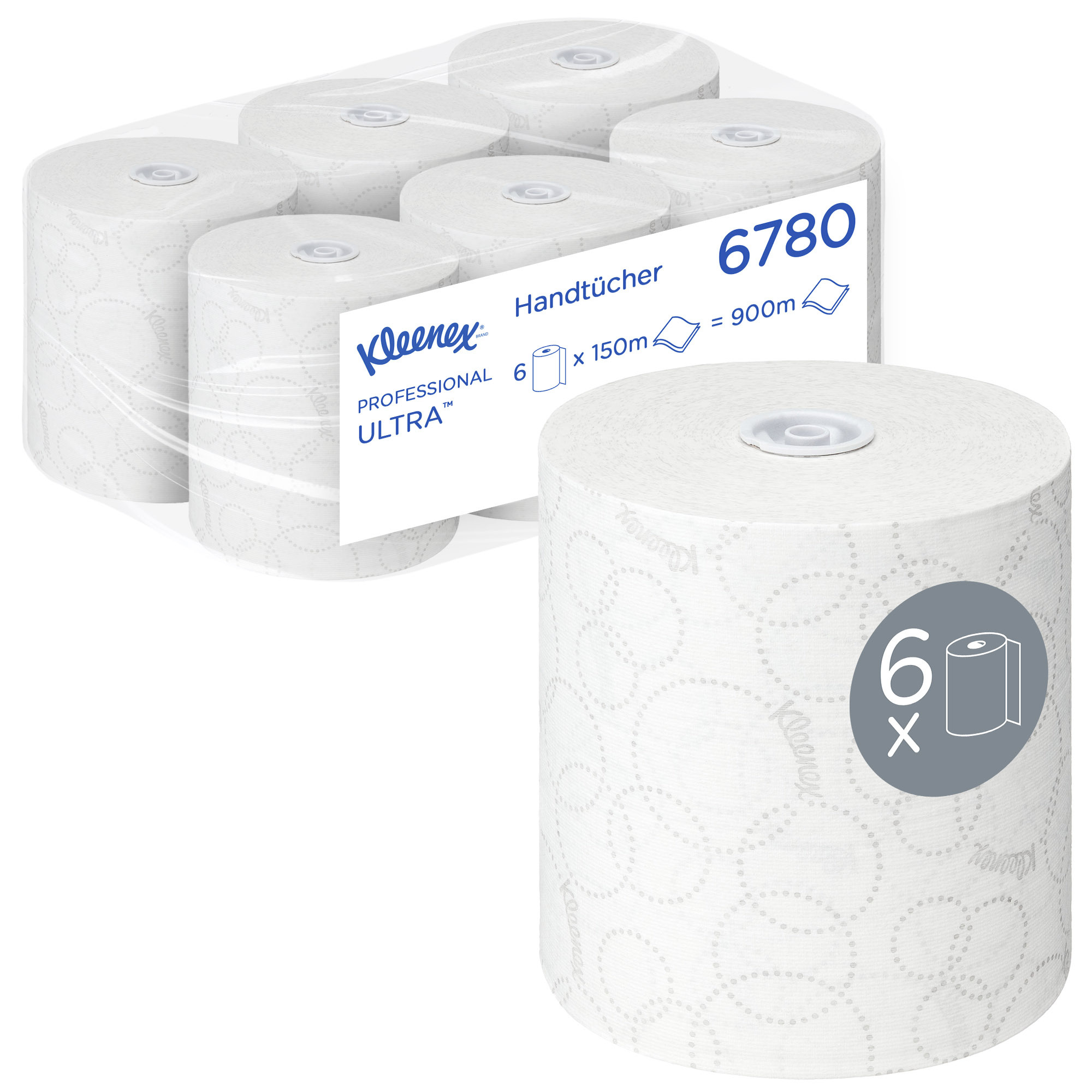 Kleenex® Handtuchrolle Ultra™ 19,8 cm x 150 m (B x L) Airflex™ weiß 6 Rl./Pack.