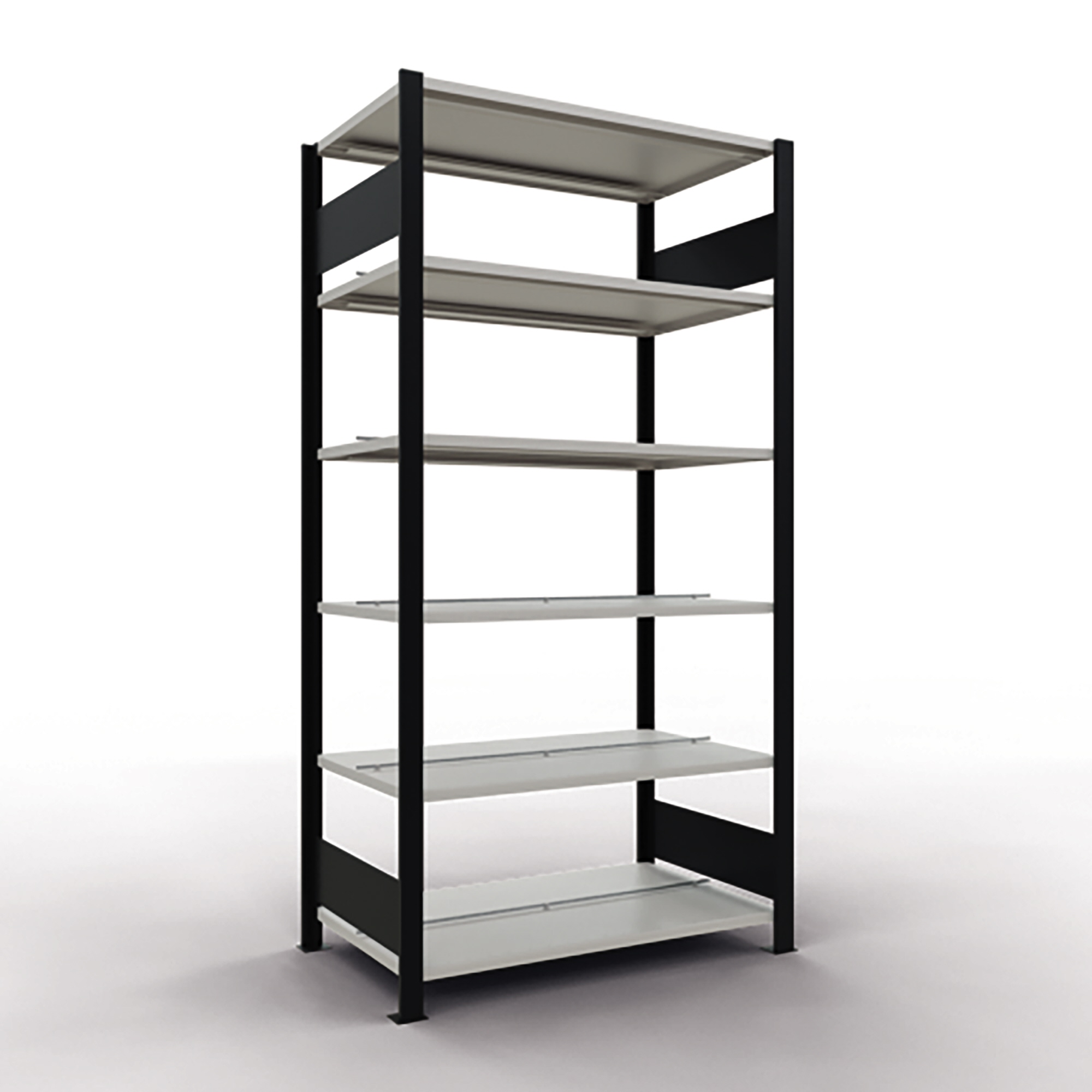 SCHULTE Grundregal MULTIplus150 1.000 x 2.000 x 600 mm (B x H x T) 6 Fachböden 150kg inkl. Abdeckkappen, Klemmfüße Stahl